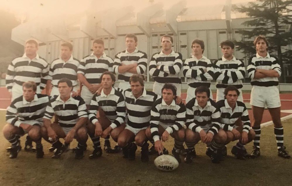 Juan Pablo COLETTI - Sergio ORDOÑEZ - Patricio O'REILLY - Enrique PICHOT - Lucio REGIS DE CHAZAL - Ignacio YMAZ -  Club Atlético de San Isidro -  - Rugby - Gira Francia '93 () Photo by:  | Siuxy Sports 1993-03-03