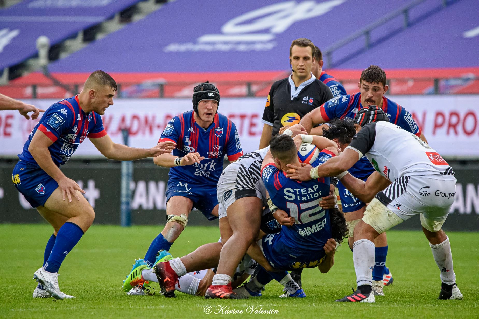 Arthur CHRISTIENNE - Romain FUSIER - Thibaut MARTEL -  FC Grenoble Rugby - RC Vannes - Rugby - Grenoble Vs Vannes (#FCGvsRCVmai2021) Photo by: Karine Valentin | Siuxy Sports 2021-05-11