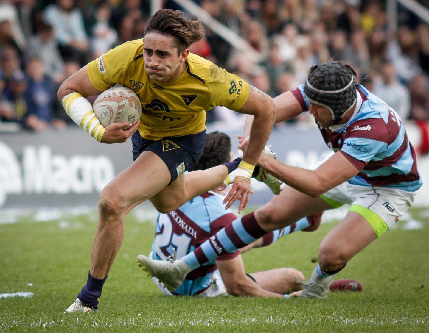 Federico SICA MANUELE -  La Plata Rugby Club - Club Atlético del Rosario - Rugby - Fede Sica Manuele va al try () Photo by:  | Siuxy Sports 2020-08-22