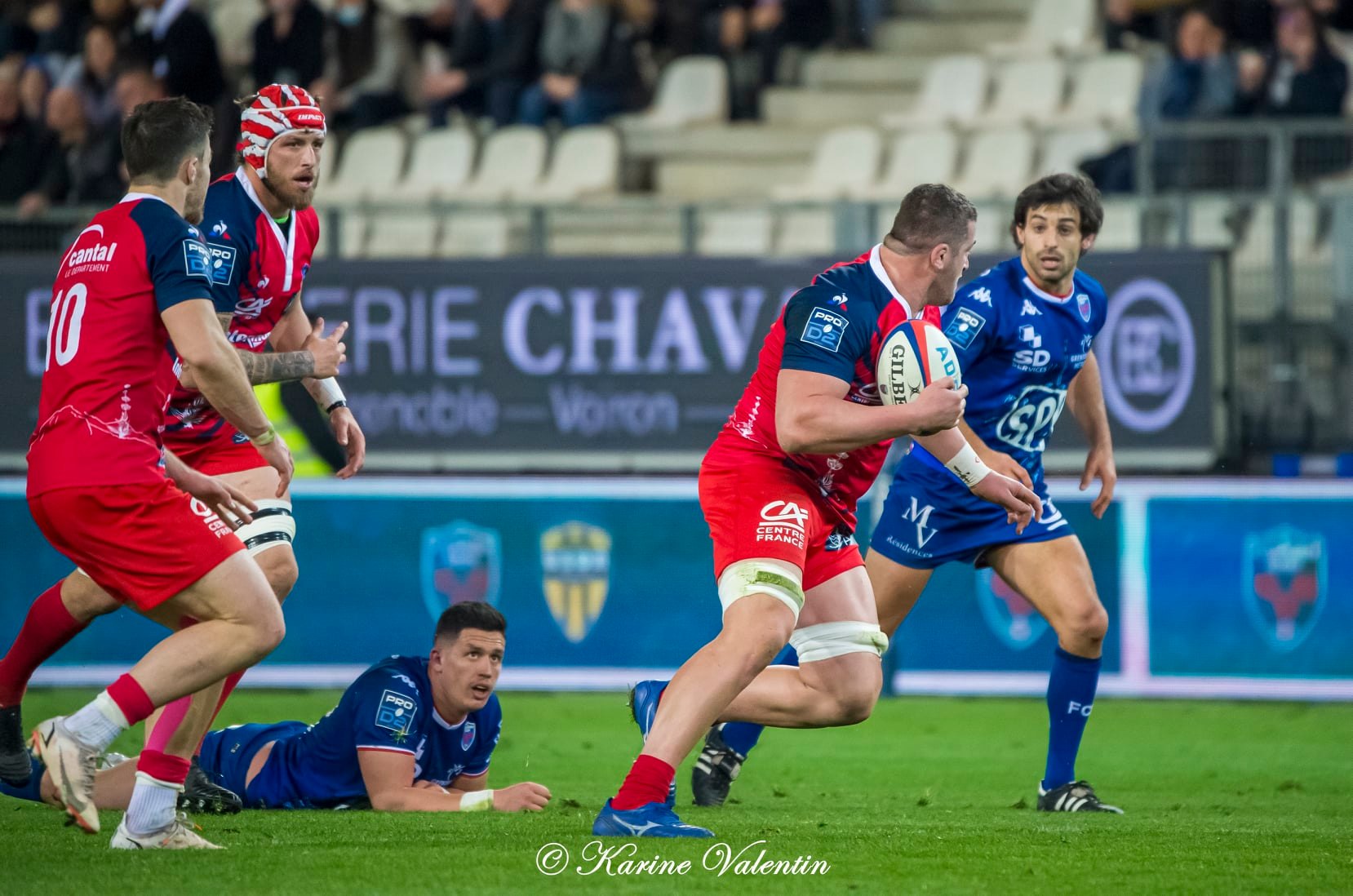 Felipe EZCURRA - Adrien SEGURET -  FC Grenoble Rugby - Stade Aurillacois - Rugby - FC Grenoble Rugby vs Stade Aurillacois - 2022 (#FCGvsSA2022R02) Photo by: Karine Valentin | Siuxy Sports 2022-02-18