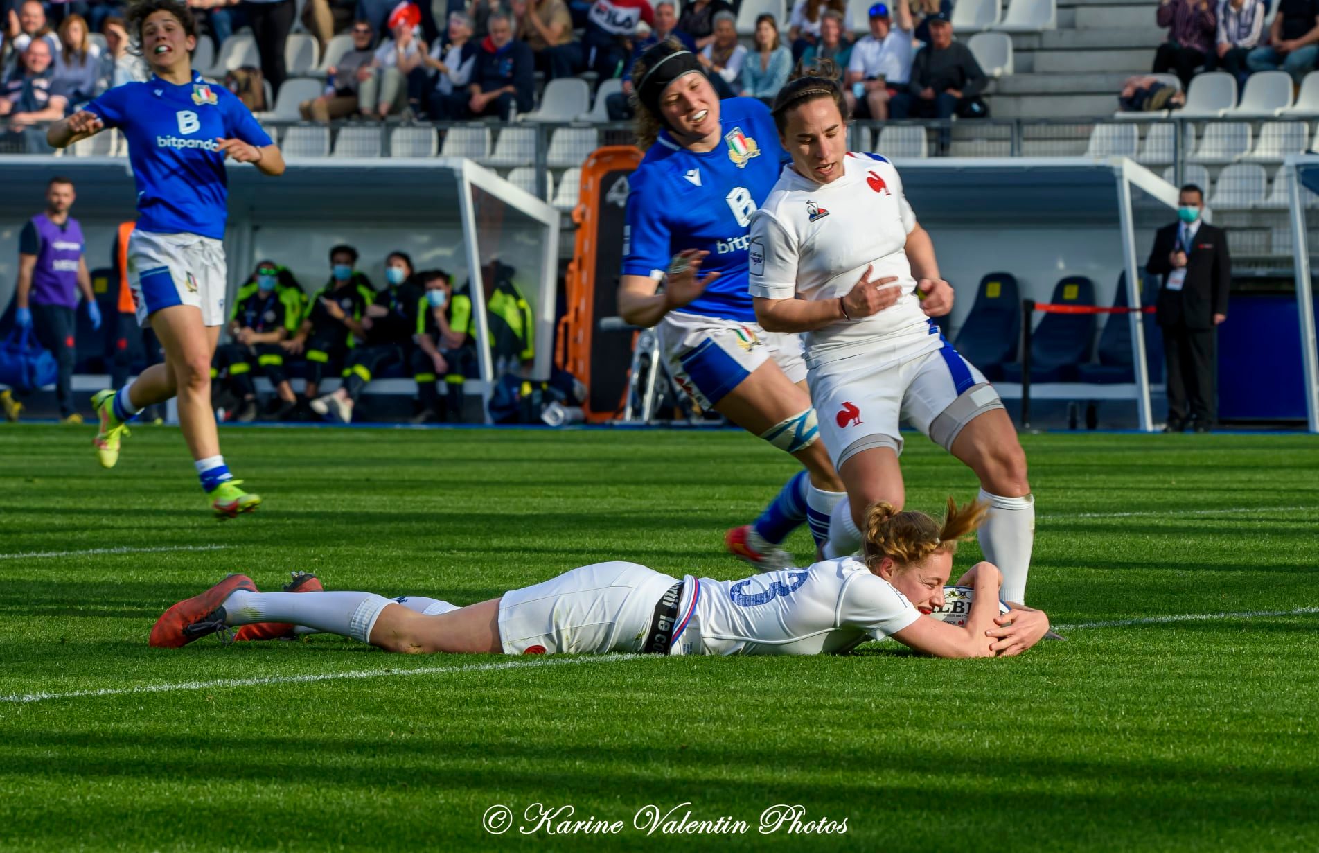  Équipe de France de rugby à XV - Nazionale di rugby a 15 dell'Italia - Rugby - France (39) vs Italie (6) - 6N fém. (#FranceVsItalie6Nfem2022) Photo by: Karine Valentin | Siuxy Sports 2022-03-27