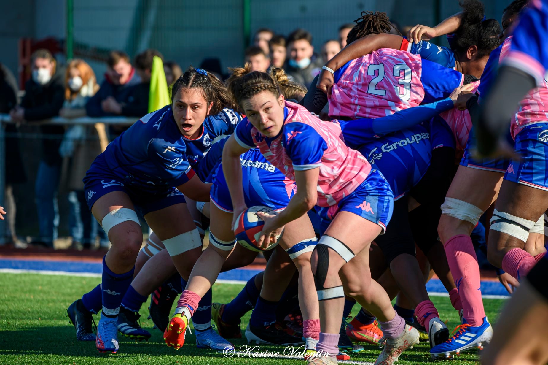 Manaé FELEU - Marie SALUZZO -  FC Grenoble Rugby - Stade Français - Rugby - FC Grenoble Vs Stade Français (#AmznesVsPinkRckts2022) Photo by: Karine Valentin | Siuxy Sports 2022-01-16