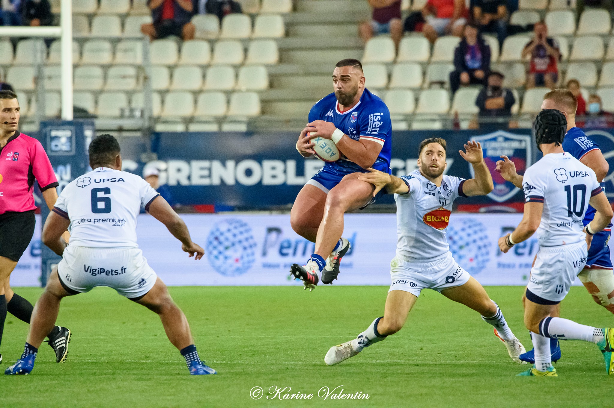 Paul GRAOU - Zurab ZHVANIA -  FC Grenoble Rugby - SU Agen - Rugby - FC Grenoble Rugby vs. SU Agen (#FCGvsSUAsep2021) Photo by: Karine Valentin | Siuxy Sports 2021-09-09