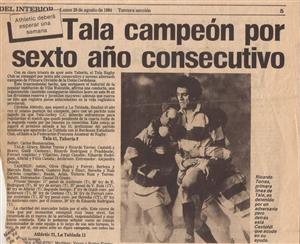 Tala campeón por sexto año consecutivo