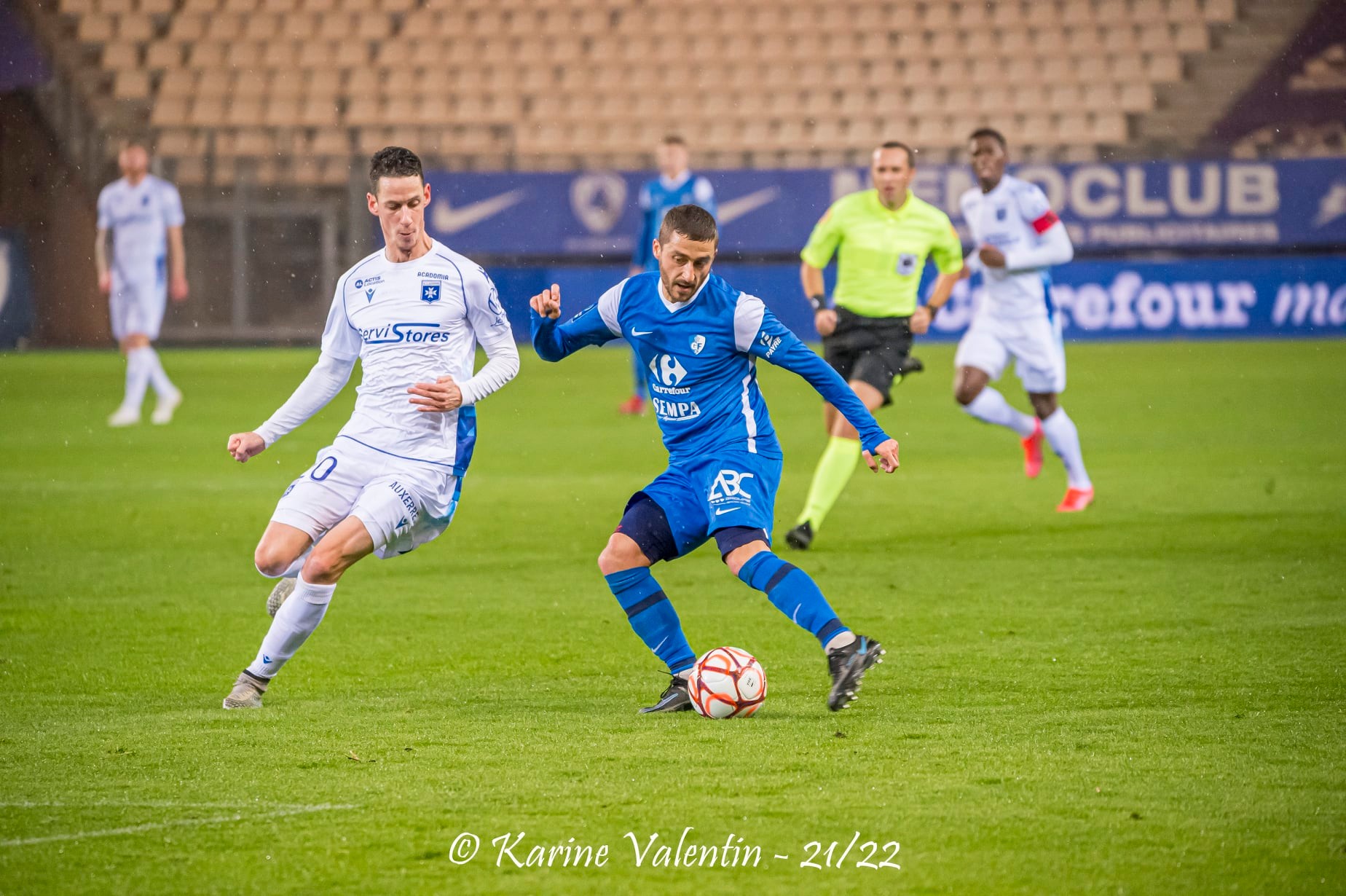 Alexandre COEFF - Florian MICHEL -  Grenoble Foot 38 - AJ Auxerre - Soccer - GF38 vs AJ Auxerre  (#GF38vsAJAuxerre2022jan) Photo by: Karine Valentin | Siuxy Sports 2022-01-08