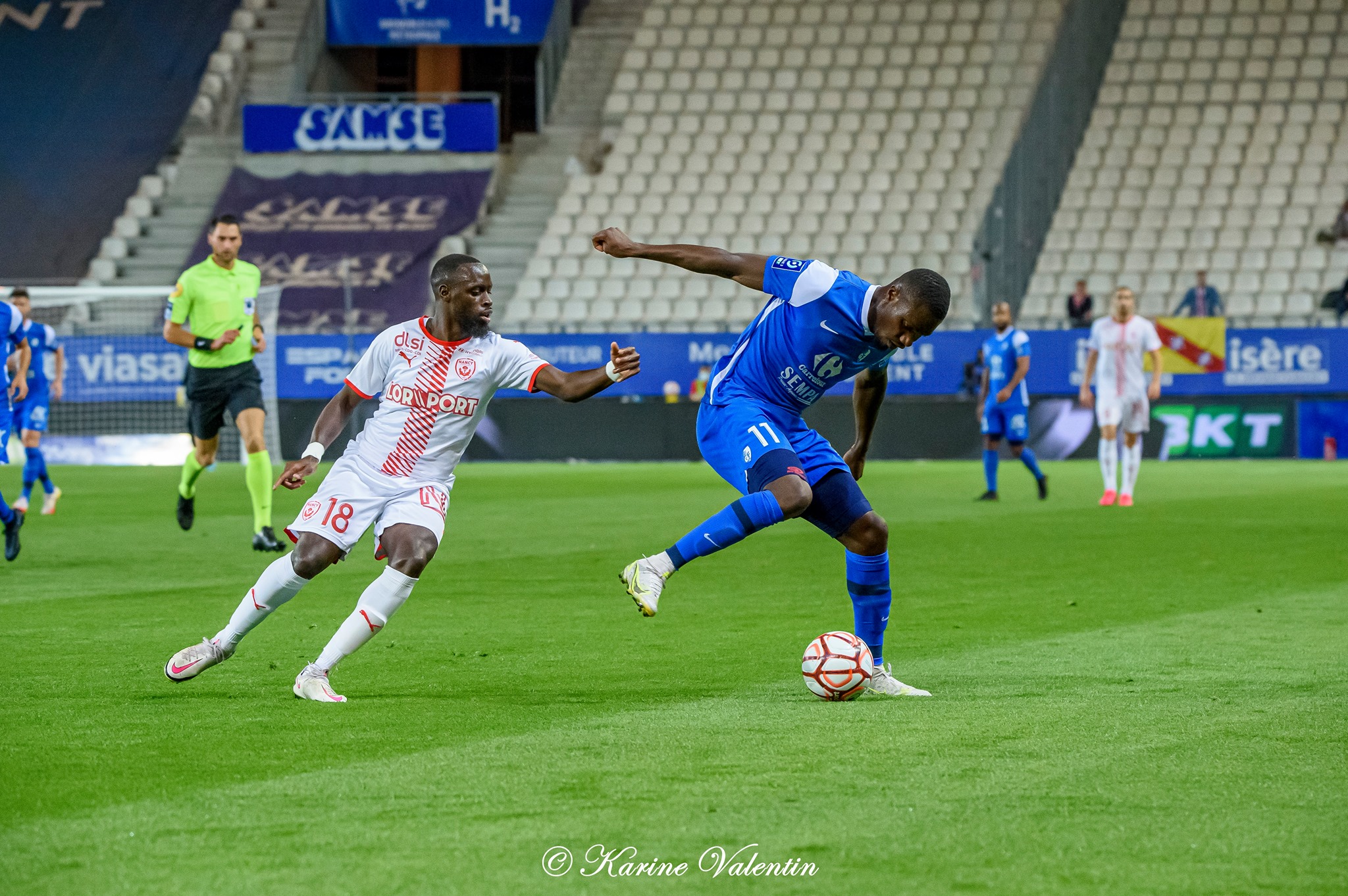 Achille ANANI - Souleymane KARAMOKO -  Grenoble Foot 38 - AS Nancy-Lorraine - Soccer - GF38 vs ASNL (#GF38vsASNL2021sep) Photo by: Karine Valentin | Siuxy Sports 2021-09-21