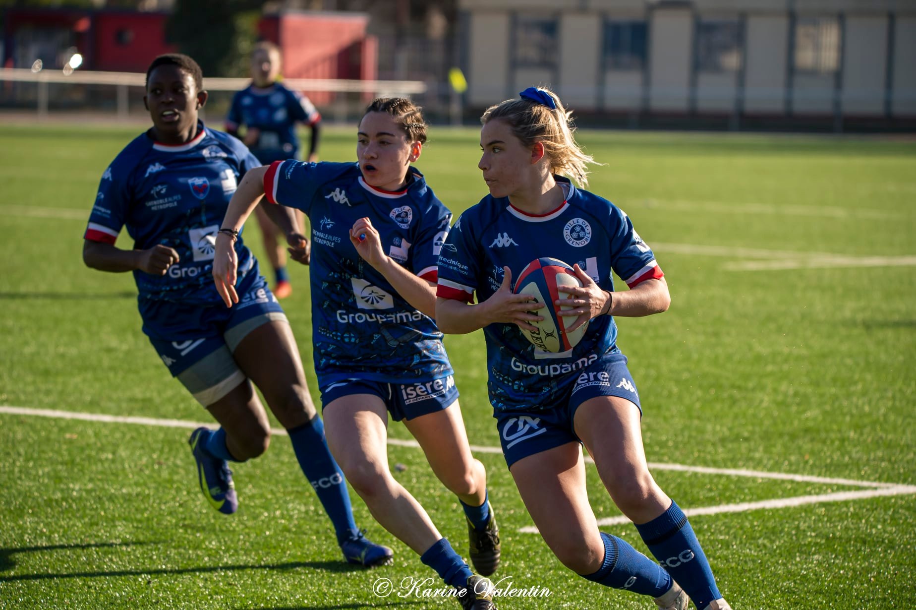 Coraline DURET - Tatiana JOSEPH -  FC Grenoble Rugby - Stade Olympique de Chambéry rugby - Rugby - FC Grenoble (76-7) SOC Rugby - Féd1 (#AmazonesVsSOC2022) Photo by: Karine Valentin | Siuxy Sports 2022-02-27