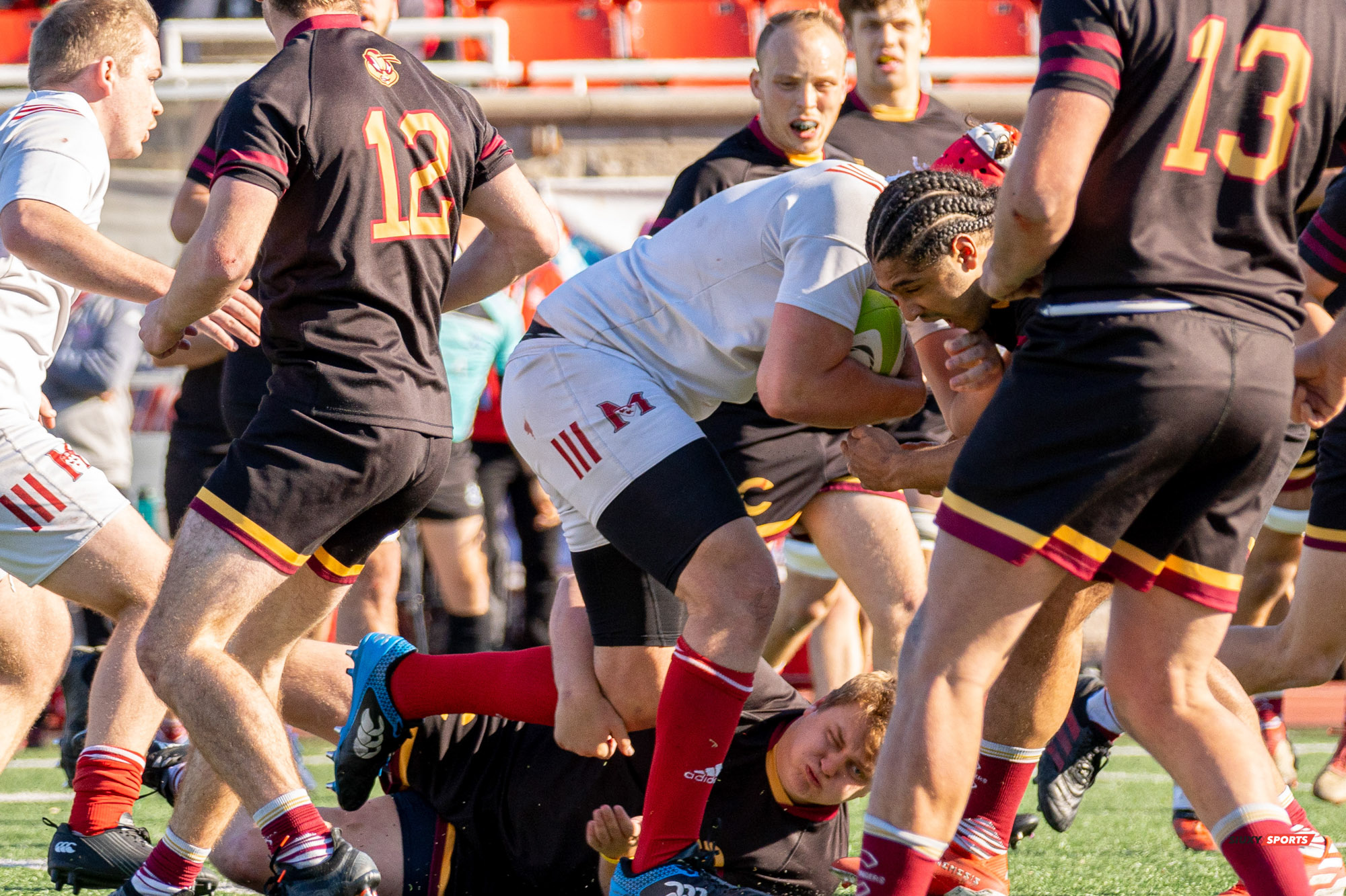 Mohamed ALMOALLIM - Laurence-Olivier BELLEY -  Université McGill - Université Concordia - Rugby -  (#McGillvsConcordiaFinalsM) Photo by:  | Siuxy Sports 2021-11-06