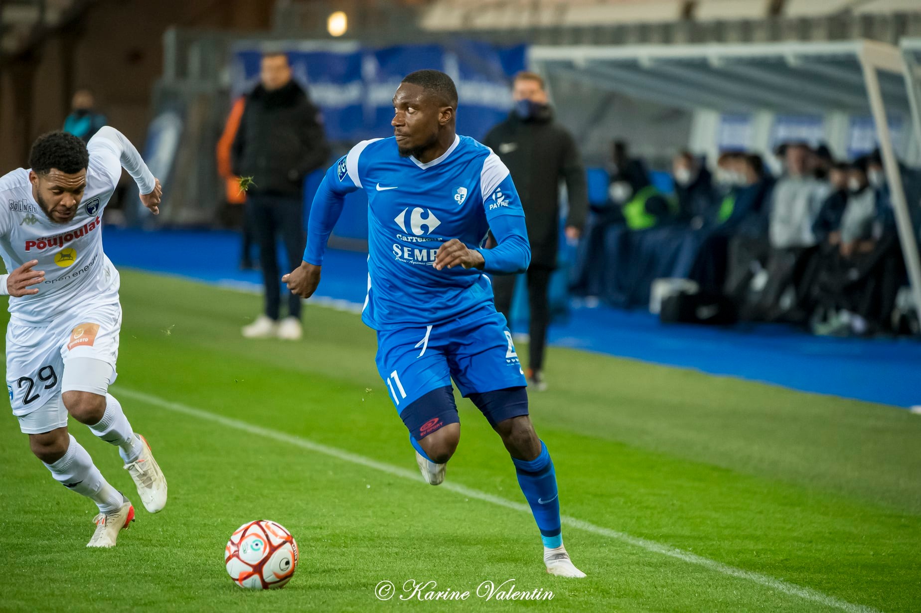 Achille ANANI -  Grenoble Foot 38 - Chamois Niortais FC - Soccer - Grenoble Foot 38 vs Chamois Niortais FC (#GF38vsNiort2022) Photo by: Karine Valentin | Siuxy Sports 2022-02-15