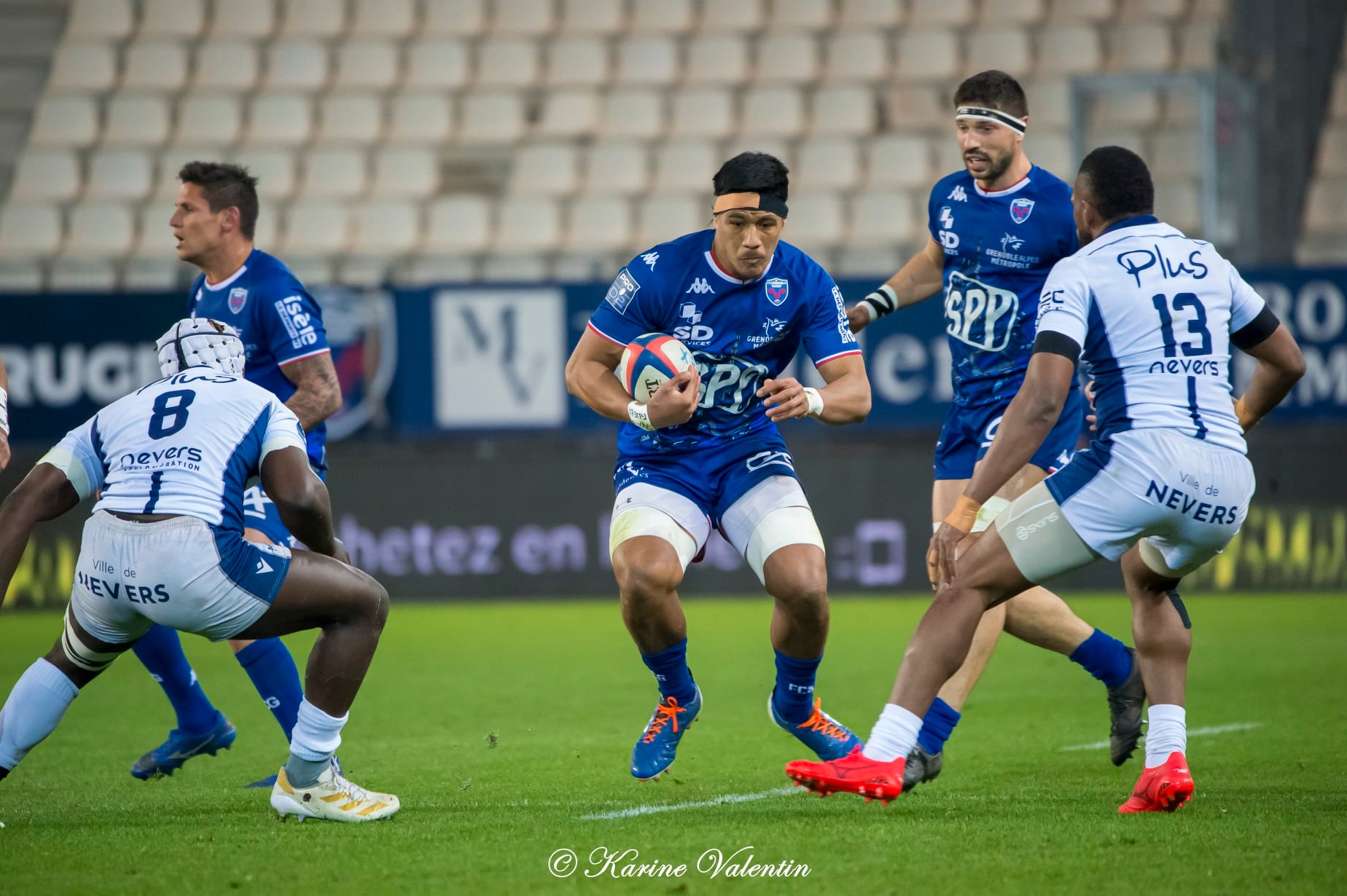 Tanginoa HALAIFONUA -  FC Grenoble Rugby - USON Nevers - Rugby - FC Grenoble Rugby (34) vs USON Nevers (10) - 2022 (#FCGvsUSON2022) Photo by: Karine Valentin | Siuxy Sports 2022-03-04