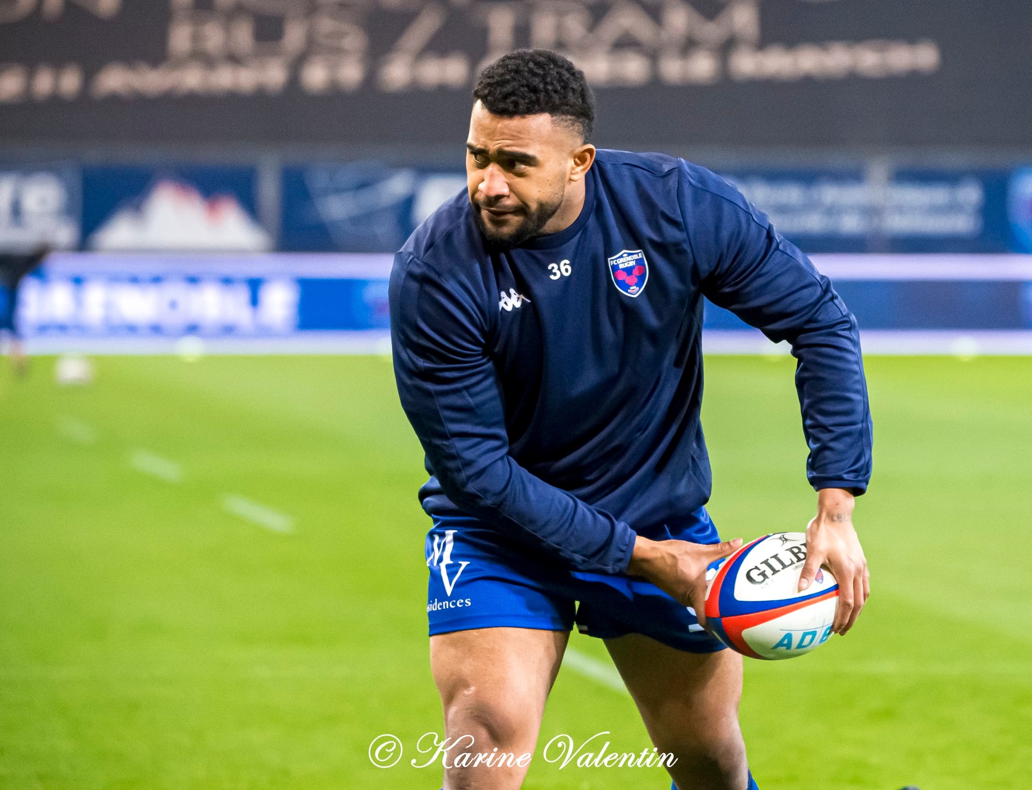 Pio MUARUA -  FC Grenoble Rugby -  - Rugby -  (#GrenobleVsSMontois2021Dec) Photo by: Karine Valentin | Siuxy Sports 2021-12-09