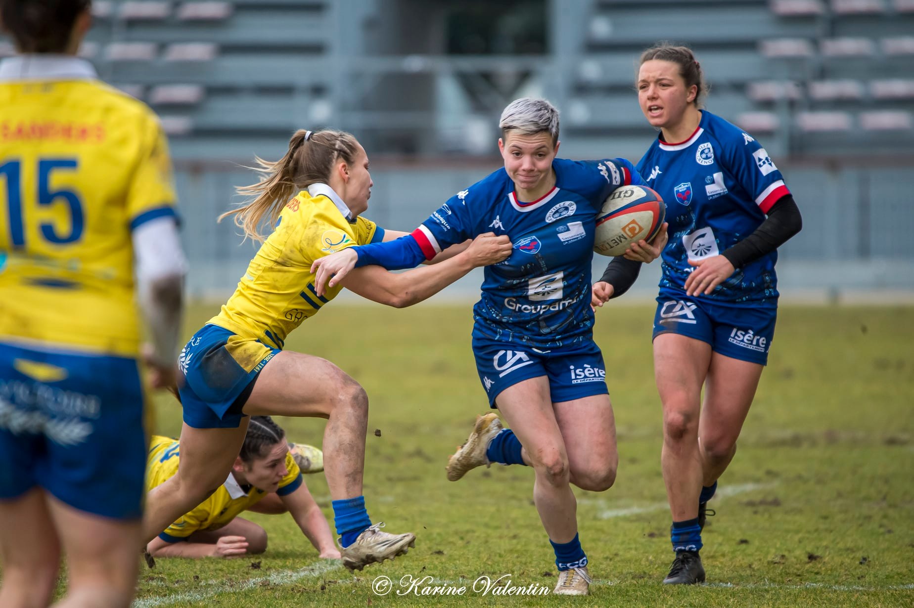 Oceane BUISSON - Marie DEFERRARD -  FC Grenoble Rugby - ASM Romagnat rugby féminin - Rugby - Grenoble Amazones vs ASM Romagnat (#FCGVsASMRomagnat2022) Photo by: Karine Valentin | Siuxy Sports 2022-02-06