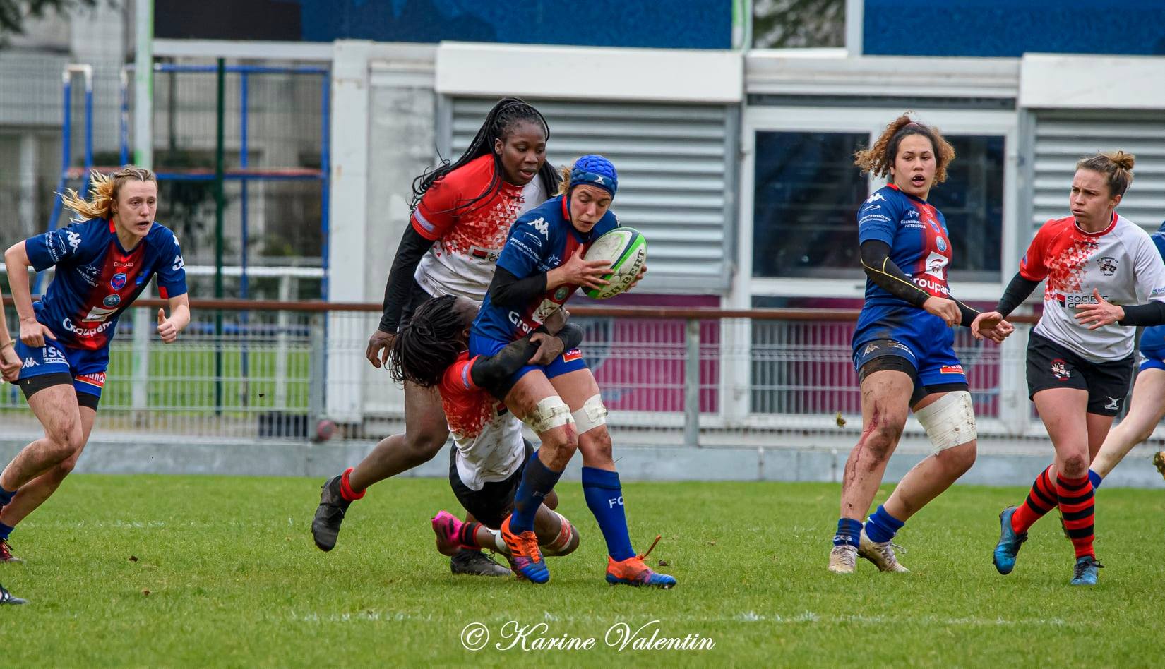 Violaine CHAVANCE - Téani FELEU -  FC Grenoble Rugby - AC Bobigny 93 Rugby - Rugby -  (#GrenobleVsBobigny2021Mar) Photo by: Karine Valentin | Siuxy Sports 2021-03-15