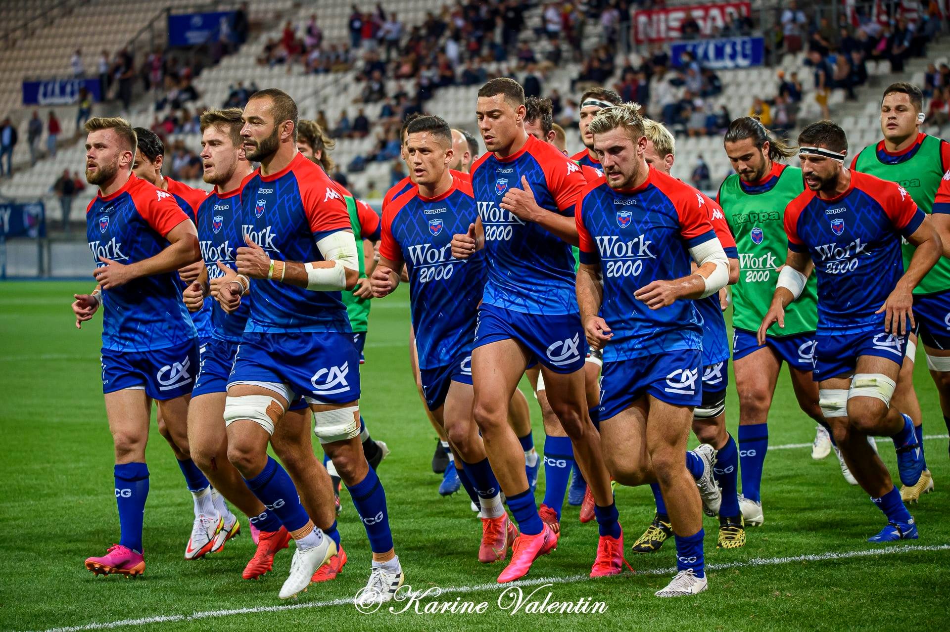 Clément ANCELY - Steeve BLANC-MAPPAZ - Romain FUSIER - Fabien GUILLEMEMIN - Karim QADIRI - Lilian ROSSI - Julien RUAUD - Adrien SEGURET - Romain TROUILLOUD - Jan UYS -  FC Grenoble Rugby -  - Rugby - Grenoble Vs Oyonnax (#FCGvsUSORoct2021) Photo by: Karine Valentin | Siuxy Sports 2021-08-27
