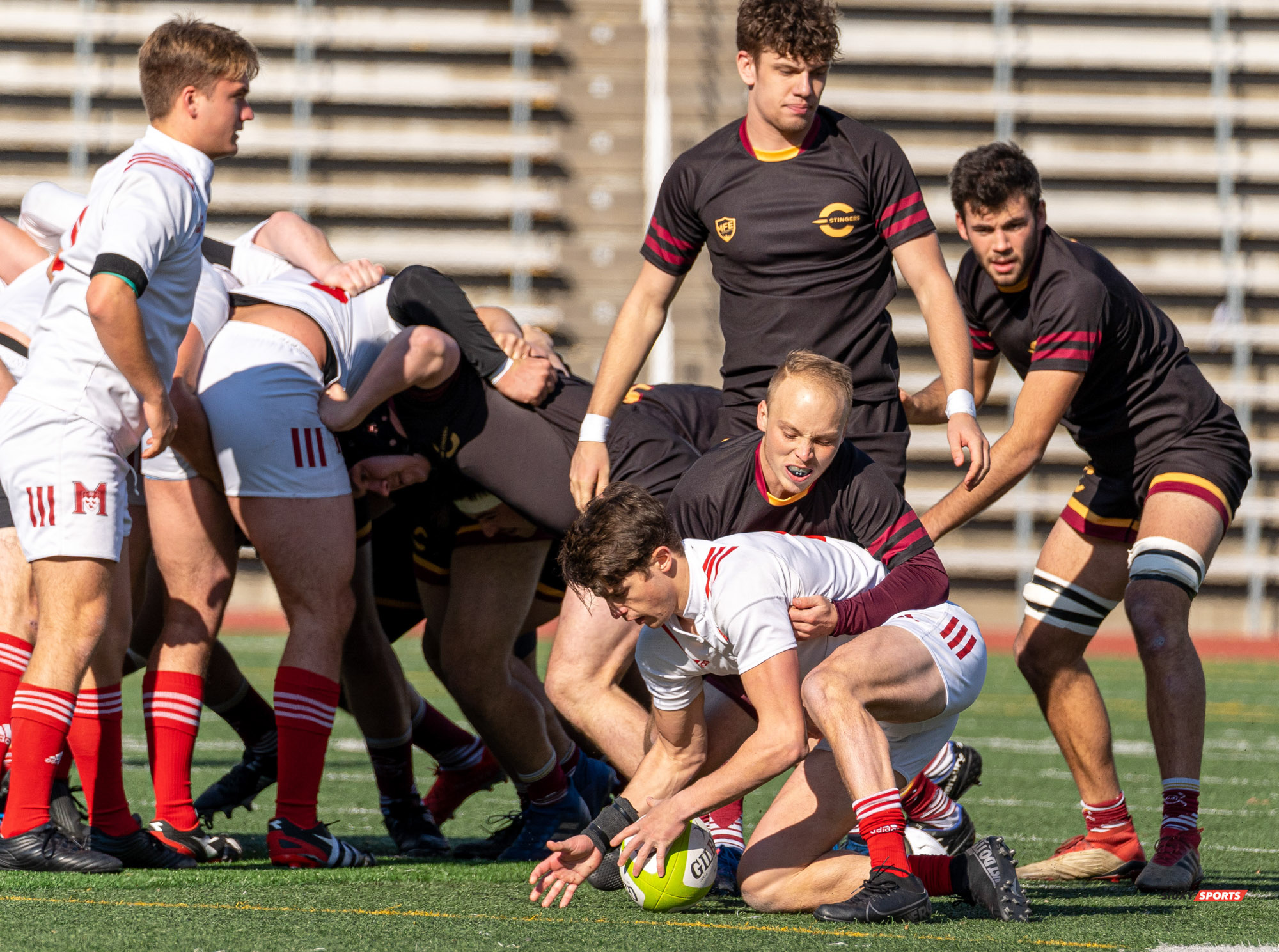 Thomas ARTMANN - Ben LAURIN - Justin SAVOIE-DAVIES -  Université McGill - Université Concordia - Rugby -  (#McGillvsConcordiaFinalsM) Photo by:  | Siuxy Sports 2021-11-06