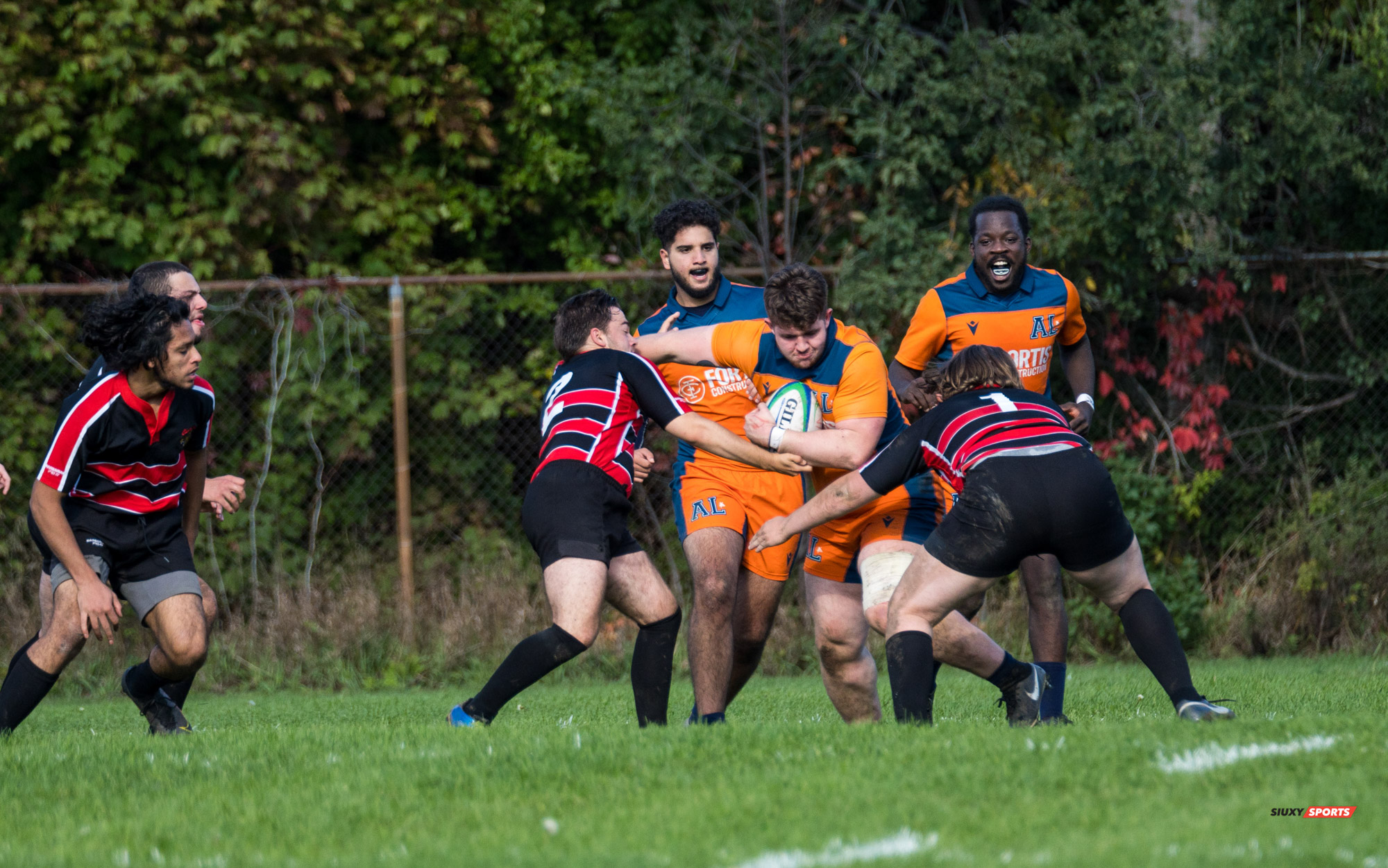 Jean-Baptiste HEBERT - Omar MC FARLANE -  Cégep Vanier - Cégep André Laurendeau - Rugby -  (#VanierVsAL2021M) Photo by:  | Siuxy Sports 2021-10-24