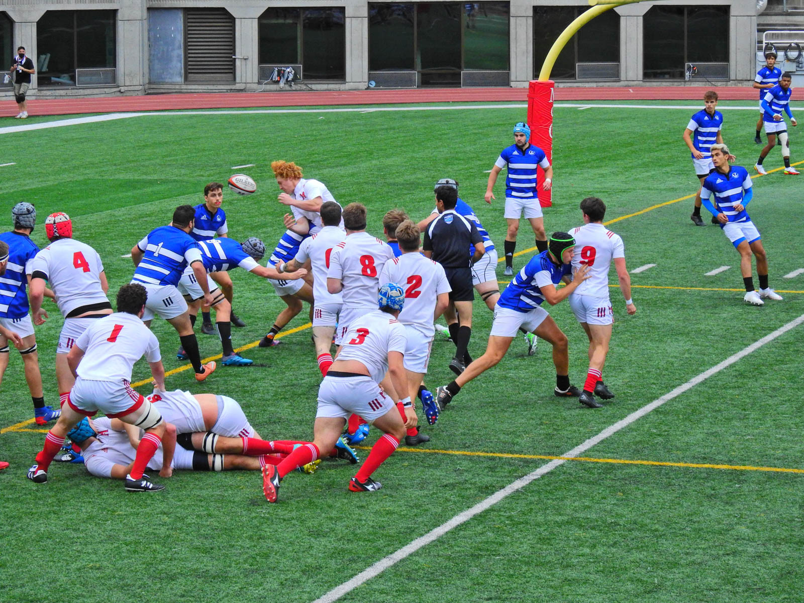 Owen CUMMING - Neos DIONISOPOULOS - Ian MCDOWELL - Jack TUCKER -  Université de Montréal - Université McGill - Rugby -  (#McGillvsUdeM) Photo by:  | Siuxy Sports 2021-09-11