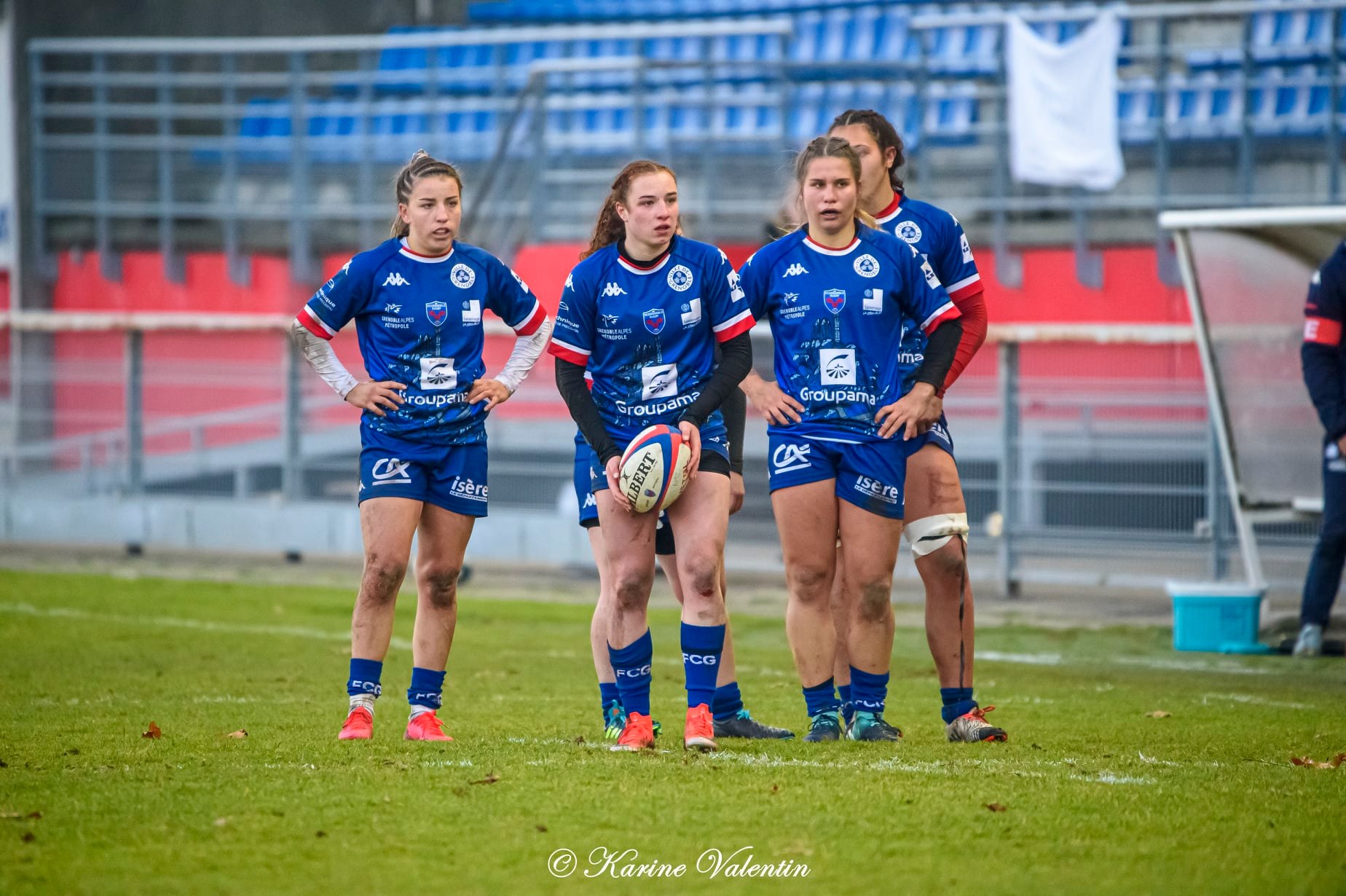 Suzie BROZDA - Alexandra CHAMBON - Florine THIRON -  FC Grenoble Rugby -  - Rugby -  (#GrenobleVsBobigny2021Dec) Photo by: Karine Valentin | Siuxy Sports 2021-12-21