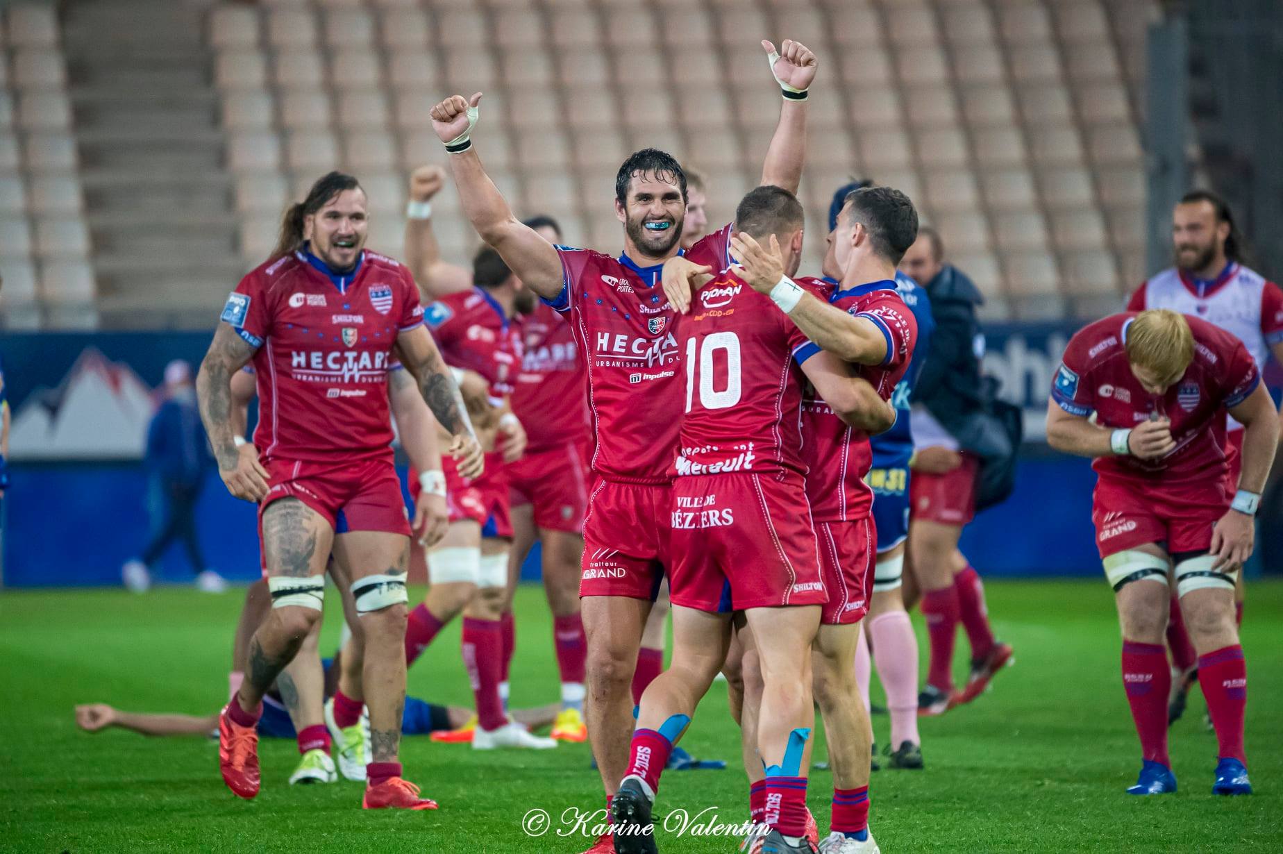 Morgan EAMES - Pierrick GUNTHER - Andries SWANEPOEL -  AS Béziers Hérault -  - Rugby - FC Grenoble Rugby vs. AS Béziers Hérault (#FCGvsASBHoct2021) Photo by: Karine Valentin | Siuxy Sports 2021-10-15