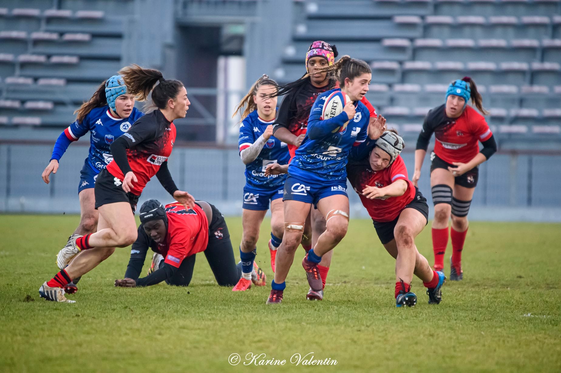 Estelle CARPENTIER - Julia TURC -  FC Grenoble Rugby - AC Bobigny 93 Rugby - Rugby -  (#GrenobleVsBobigny2021Dec) Photo by: Karine Valentin | Siuxy Sports 2021-12-21