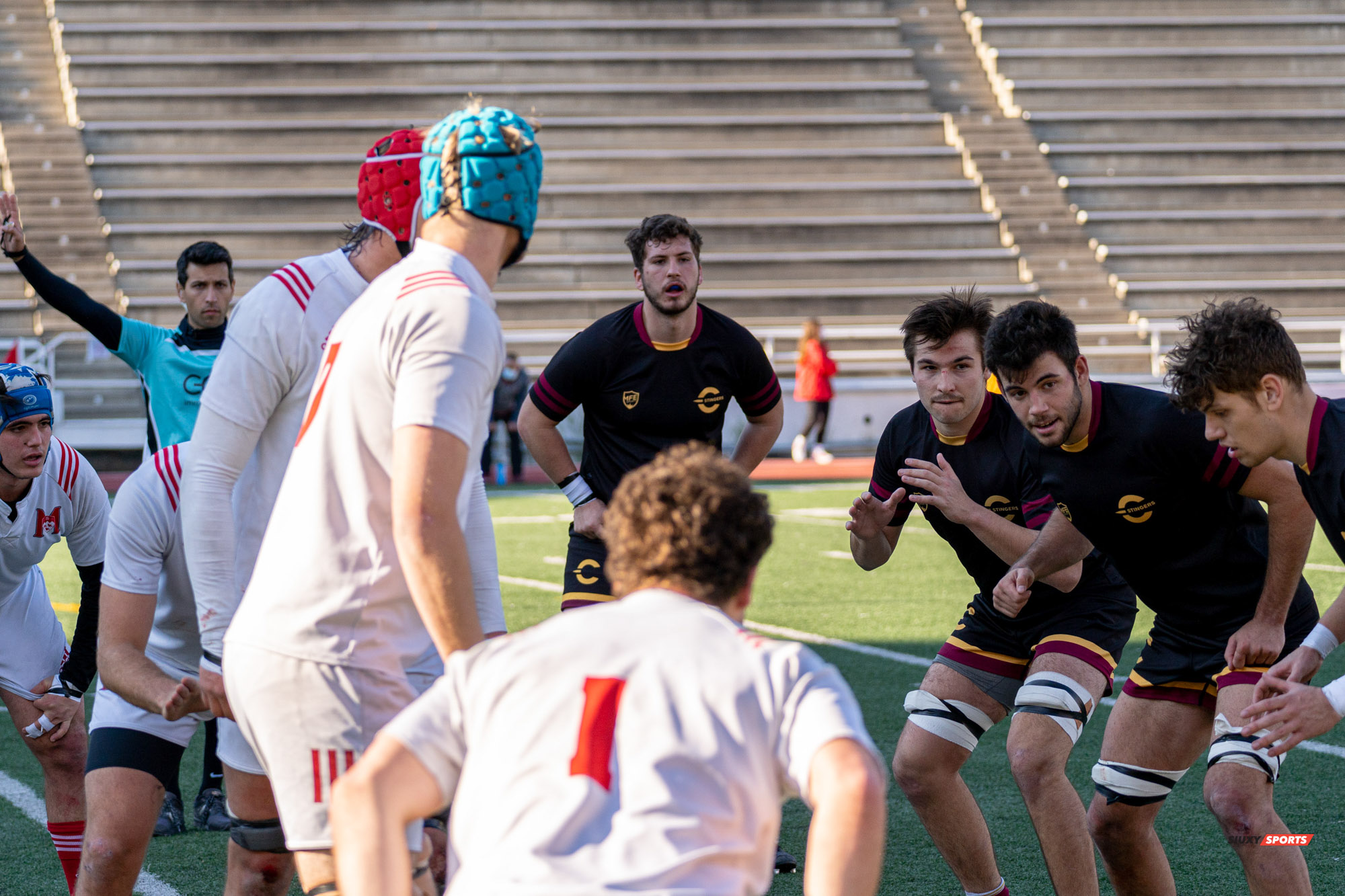 Thomas ARTMANN - Ben LAURIN - Dylan MACDONALD - Christopher MICHELETTI - Cameron POUW -  Université McGill - Université Concordia - Rugby -  (#McGillvsConcordiaFinalsM) Photo by:  | Siuxy Sports 2021-11-06