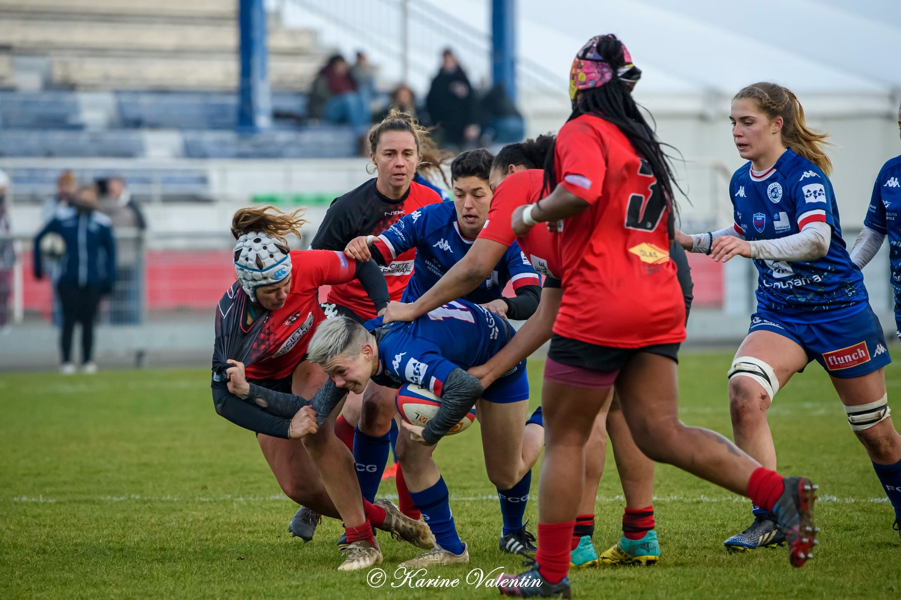 Lea CHAMPON - Emma GALLAGHER -  FC Grenoble Rugby - AC Bobigny 93 Rugby - Rugby -  (#GrenobleVsBobigny2021Dec) Photo by: Karine Valentin | Siuxy Sports 2021-12-21