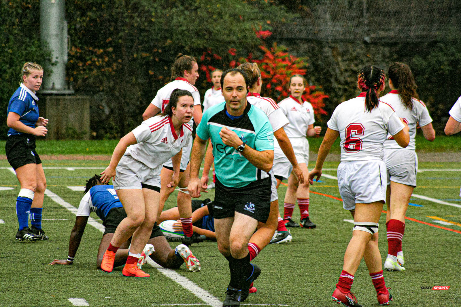 Alison JEFFREY - Jessica MCBAIN - Danny O'SHEA -  Université de Montréal - Université McGill - Rugby -  (#UdMvsMcGill2021w) Photo by:  | Siuxy Sports 2021-10-16