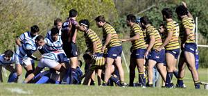 Los forwards esperando en linea