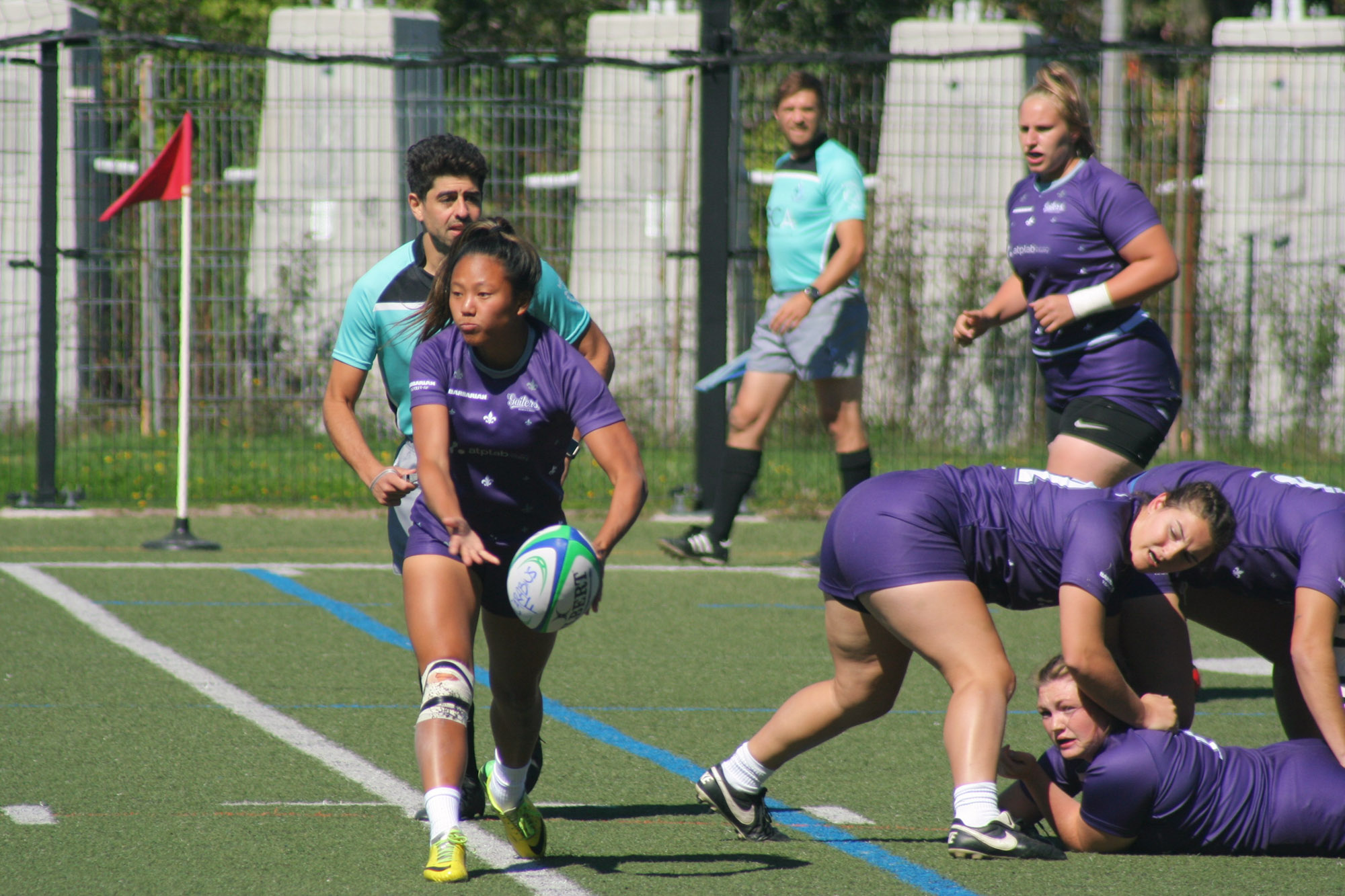 James ACKER - Melody LEGGETT - Alec MONTEALEGRE - Kayla OUELLET - Trish SHUFELT -  Université de Montréal - Bishop's University - Rugby -  (#UdeMvsBishopW2021) Photo by:  | Siuxy Sports 2021-09-19