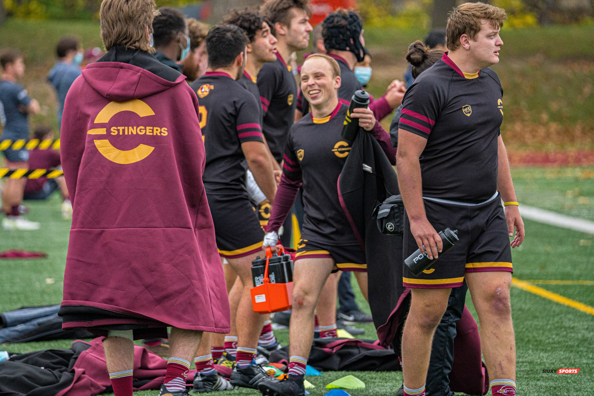 Laurence-Olivier BELLEY - Cameron POUW - Joseph RIKELY-KRINDLE - Justin SAVOIE-DAVIES -  Université Concordia -  - Rugby -  (#ConcordiaVsOttawa2021m) Photo by:  | Siuxy Sports 2021-10-30