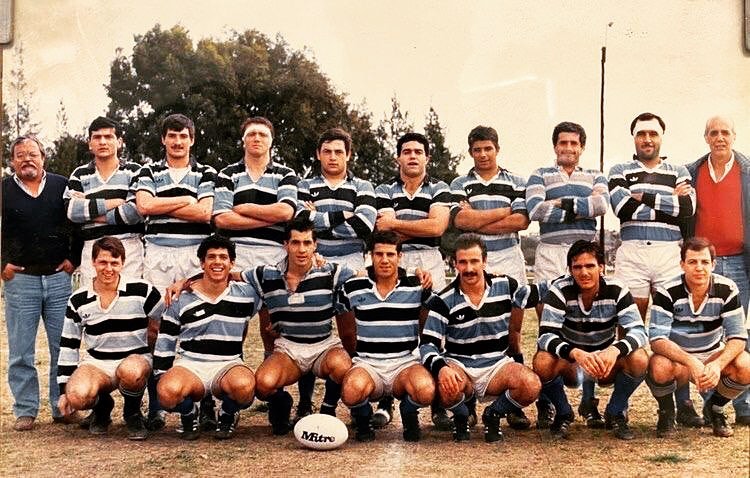 x AZCARATE - x GUEVARA LYNCH - x PALLEROS - x SINDONA - Richard TAMAGNO -  Liceo Naval -  - Rugby - Ese dia vs San Andrés, con victoria del William () Photo by:  | Siuxy Sports 1988-10-30