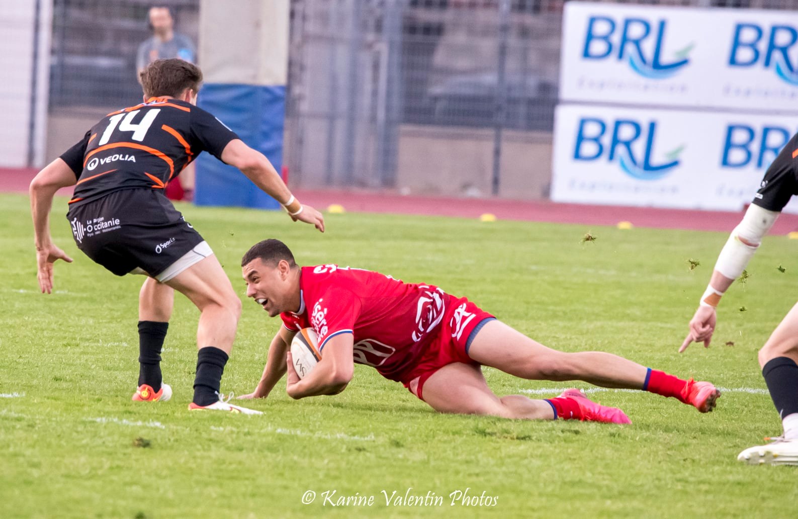 Karim QADIRI -  Racing Club Narbonnais - FC Grenoble Rugby - Rugby - Narbonne (32) vs (32) Grenoble - 2022 (#NarbonneVsGrenoble2022) Photo by: Karine Valentin | Siuxy Sports 2022-04-15