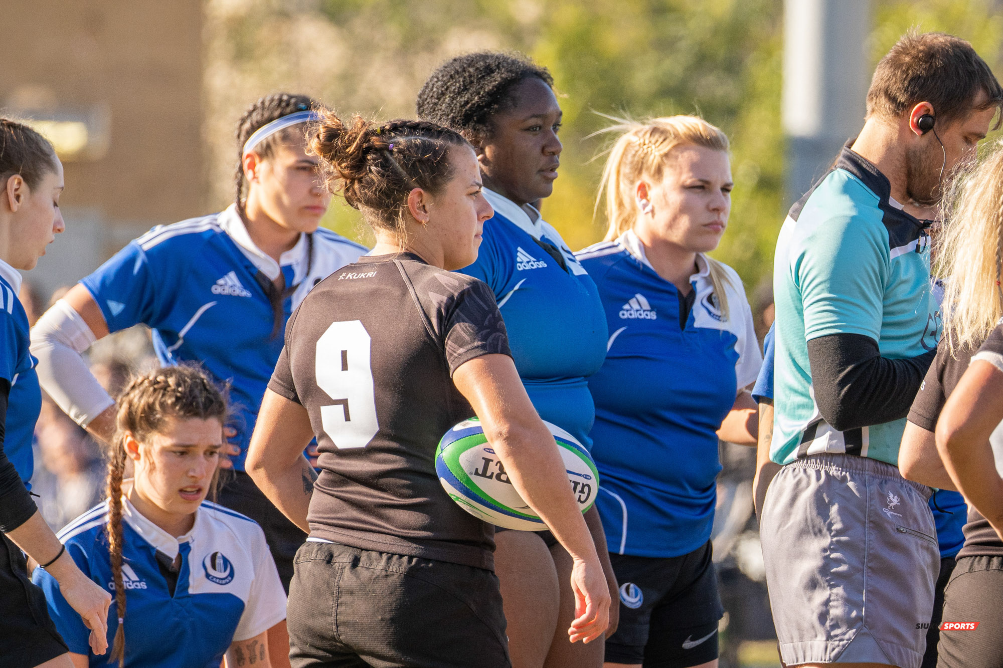 Maya AGYEKUM - Roberta DRUMMOND - Carolane LARIVIÈRE - Ophélia POISSON-VECCHIO -  Université de Montréal - Université Carleton - Rugby -  (#3UdeMvsCarletonF) Photo by:  | Siuxy Sports 2021-11-07