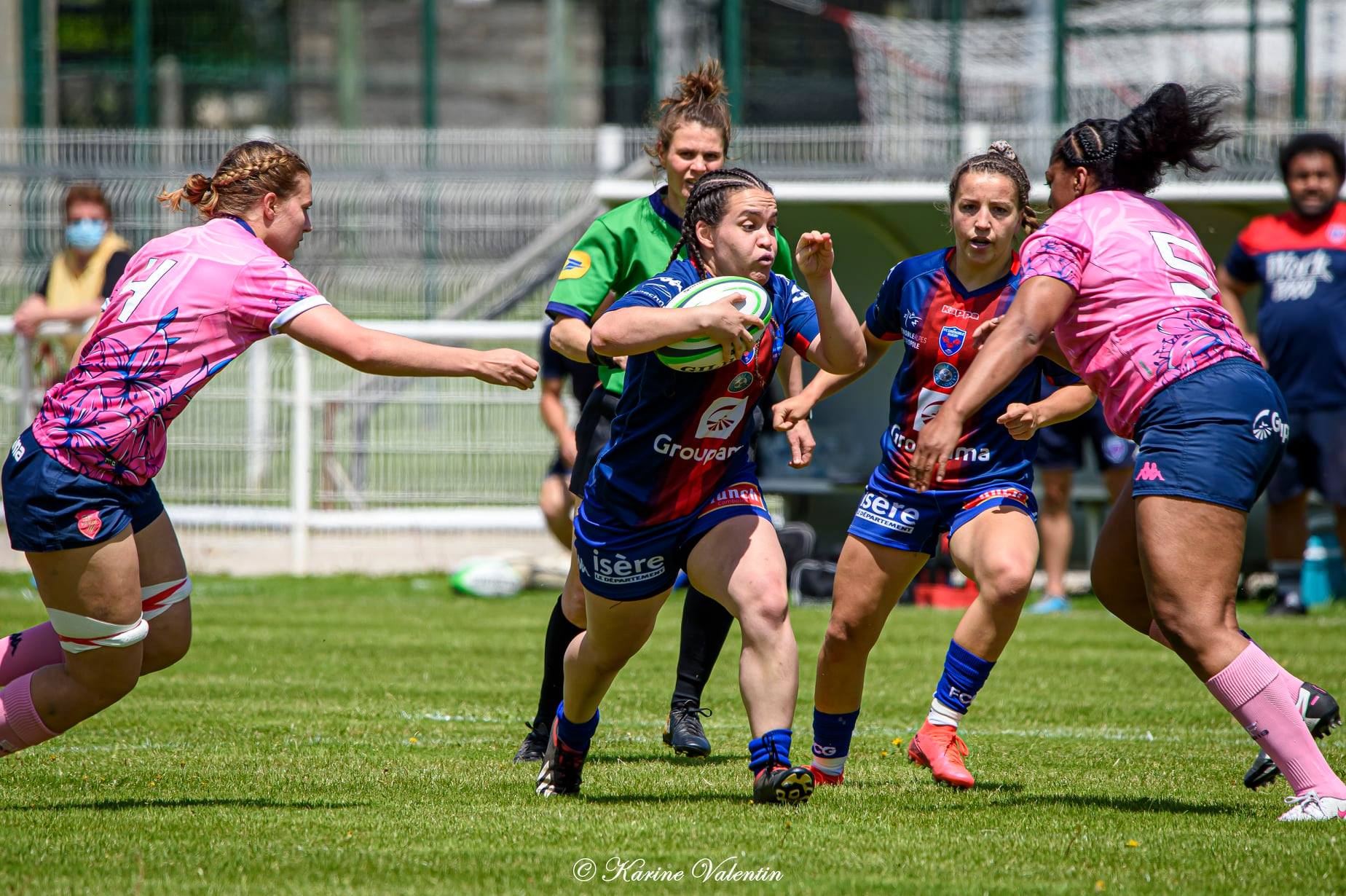 Alexandra CHAMBON - Linda HAFSA -  FC Grenoble Rugby - Stade Français - Rugby -  (#GrenobleVsStdFrancais2021) Photo by: Karine Valentin | Siuxy Sports 2021-05-23