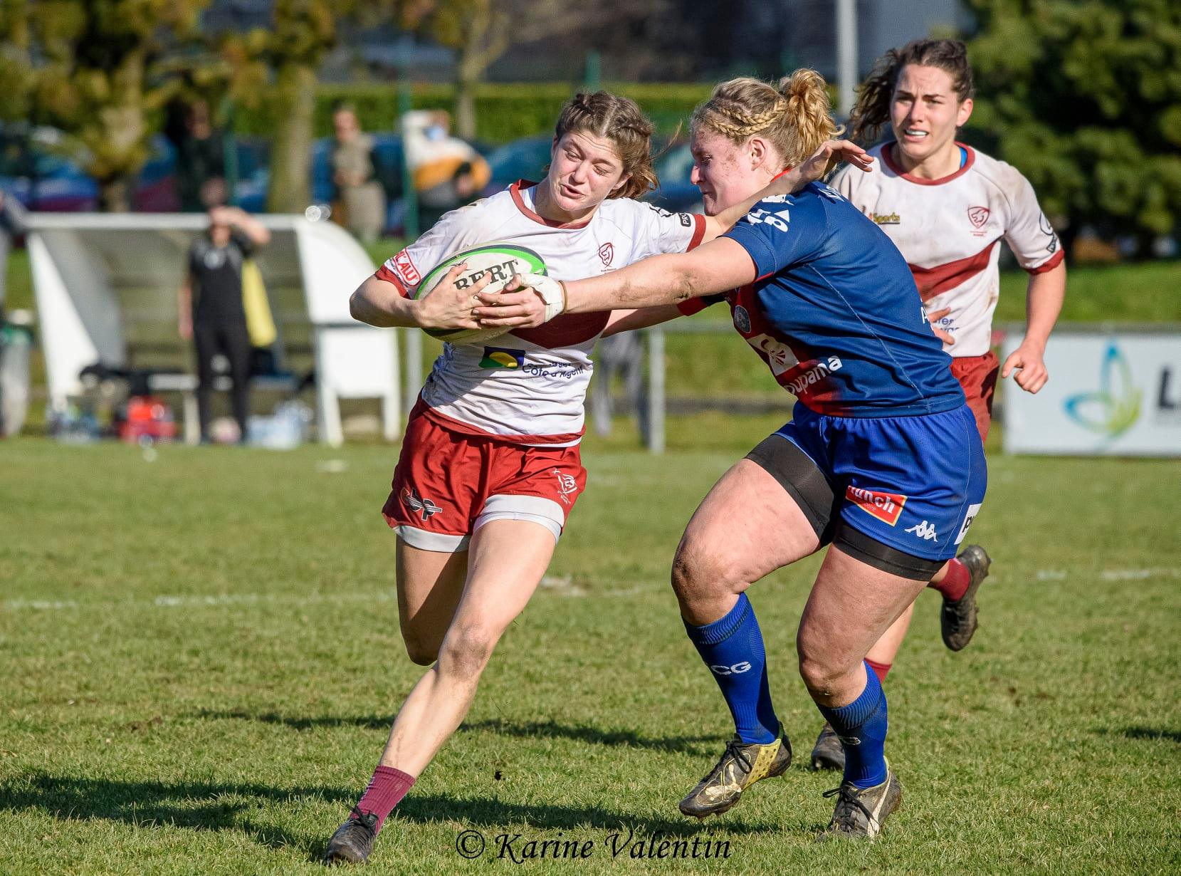 Morgane BOURGEOIS - Emma POULAT - Andreanne VALOIS -  FC Grenoble Rugby - Stade Bordelais - Rugby - FC Grenoble VS Stade Bordelais (#GrenobleSBordelais2021jan) Photo by: Karine Valentin | Siuxy Sports 2021-01-31