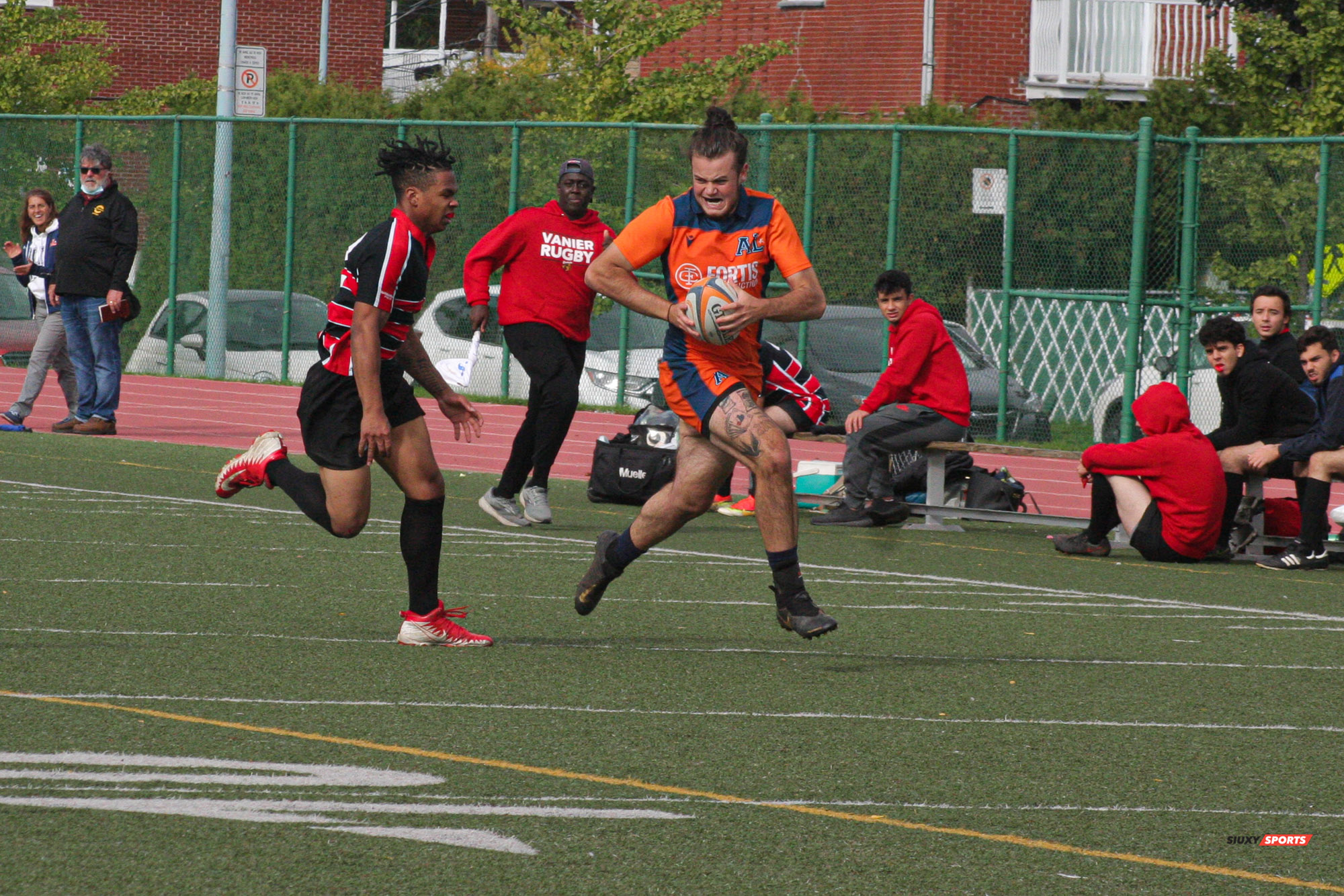 Jérémy FERLAND-PLANTE - Christopher WEBLEY -  Cégep André Laurendeau - Cégep Vanier - Rugby -  (#ALvsVanier2021M) Photo by:  | Siuxy Sports 2021-10-10