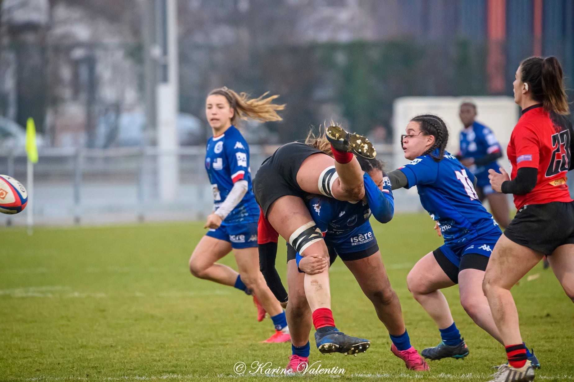 Alexandra CHAMBON - Linda HAFSA -  FC Grenoble Rugby - AC Bobigny 93 Rugby - Rugby -  (#GrenobleVsBobigny2021Dec) Photo by: Karine Valentin | Siuxy Sports 2021-12-21