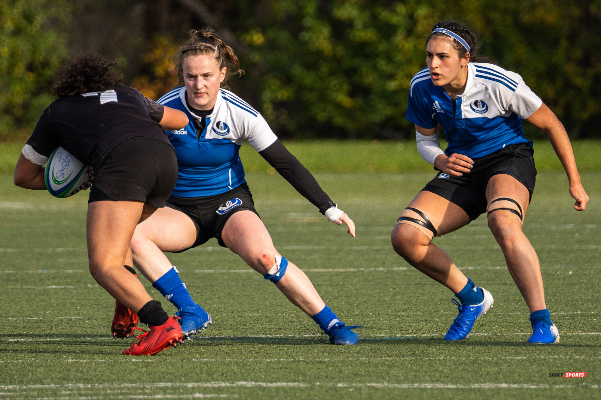 Valérie LANGEVIN - Ophélia POISSON-VECCHIO -  Université de Montréal - Université Carleton - Rugby -  (#3UdeMvsCarletonF) Photo by:  | Siuxy Sports 2021-11-07