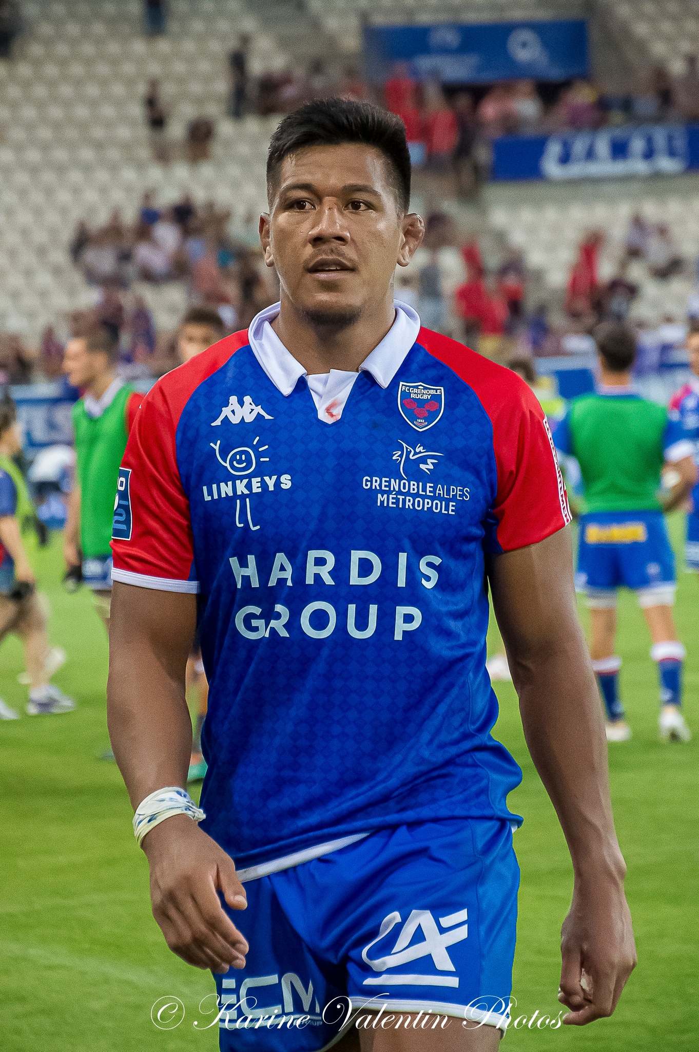 Tanginoa HALAIFONUA -  FC Grenoble Rugby - AS Béziers Hérault - Rugby - FC GRENOBLE RUGBY (19) VS (15) AS BÉZIERS HÉRAULT (#FCGvsASBHaou2022) Photo by: Karine Valentin | Siuxy Sports 2022-08-26