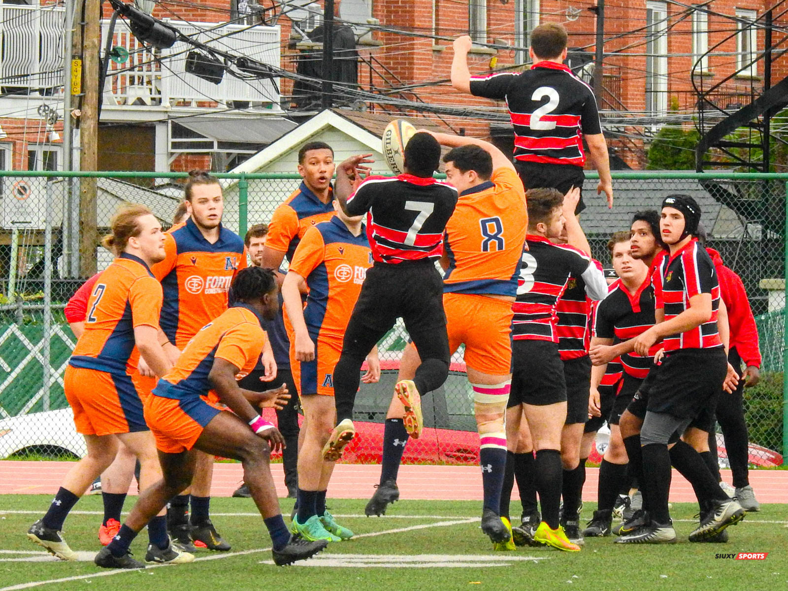 Jérémy FERLAND-PLANTE - Gabriel FORGET-KYRIAKOU -  Cégep André Laurendeau - Cégep Vanier - Rugby -  (#ALvsVanier2021M) Photo by:  | Siuxy Sports 2021-10-10