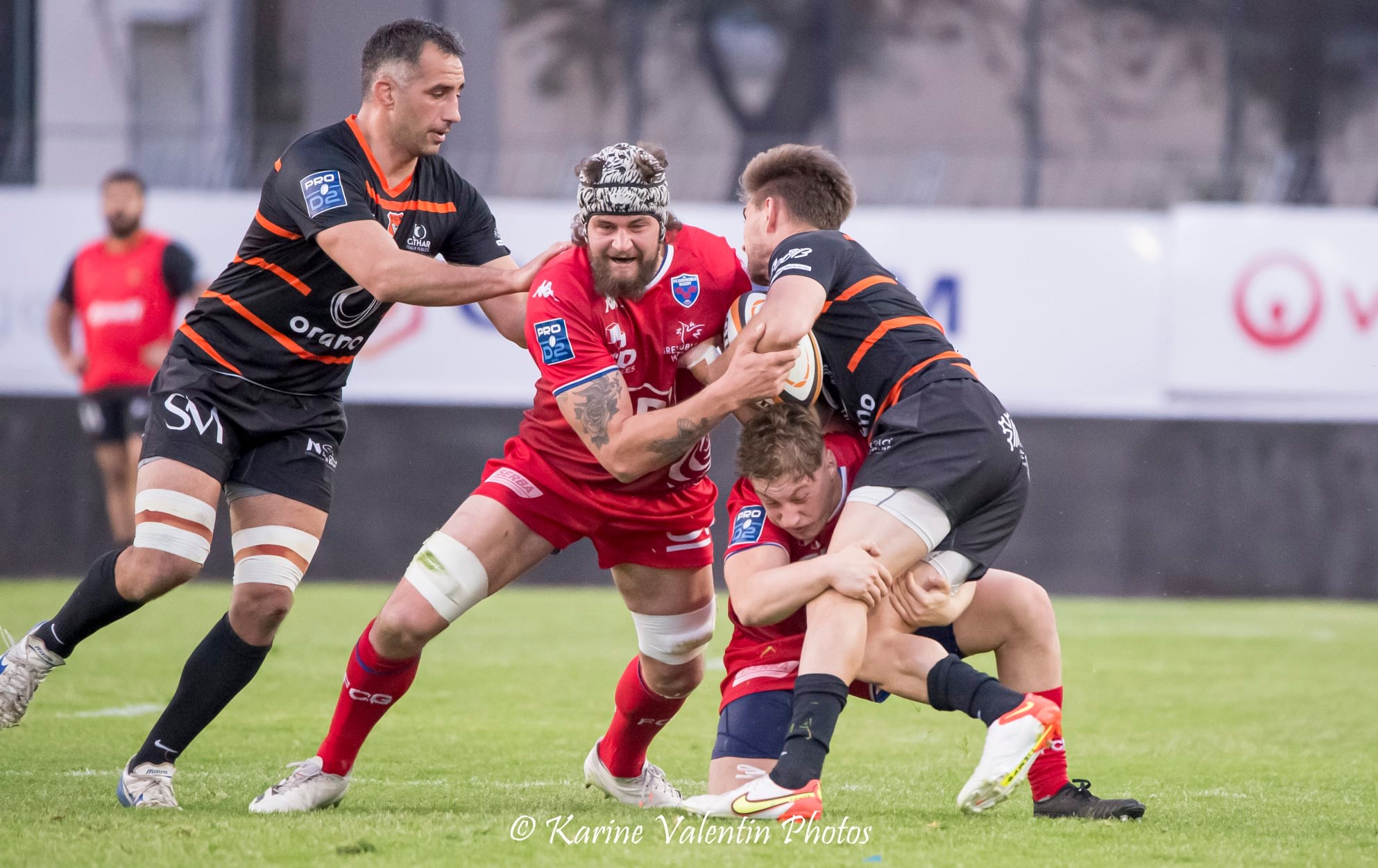 Thomas LAINAULT -  Racing Club Narbonnais - FC Grenoble Rugby - Rugby - Narbonne (32) vs (32) Grenoble - 2022 (#NarbonneVsGrenoble2022) Photo by: Karine Valentin | Siuxy Sports 2022-04-15