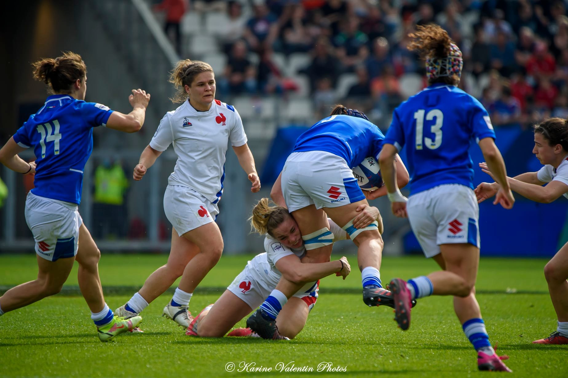  Équipe de France de rugby à XV - Nazionale di rugby a 15 dell'Italia - Rugby - France (39) vs Italie (6) - 6N fém. (#FranceVsItalie6Nfem2022) Photo by: Karine Valentin | Siuxy Sports 2022-03-27