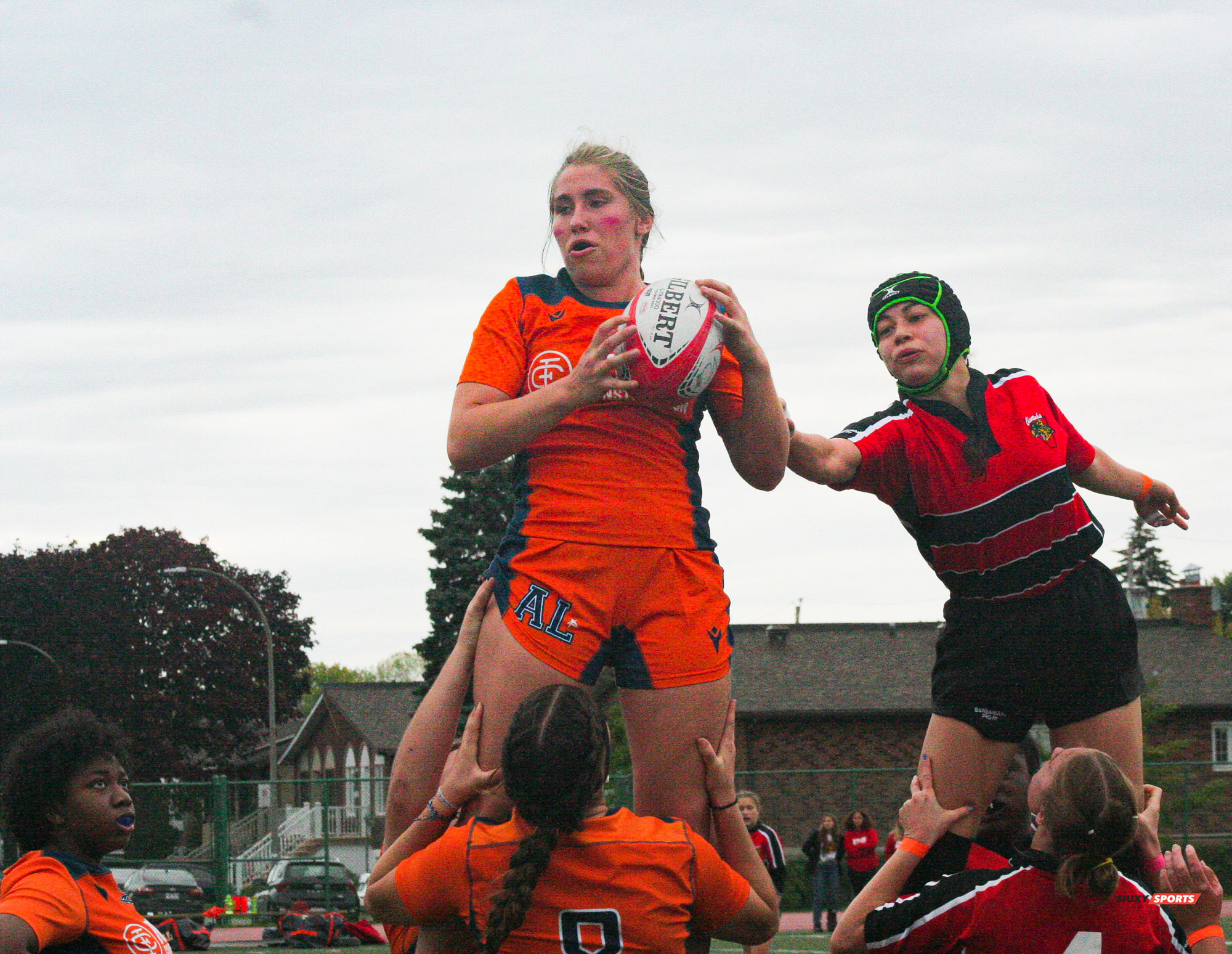 Nao LALANCETTE - Ange Samira SA'A ONGYOMBE -  Cégep André Laurendeau - Cégep Vanier - Rugby -  (#ALvsVanier2021W) Photo by:  | Siuxy Sports 2021-10-10