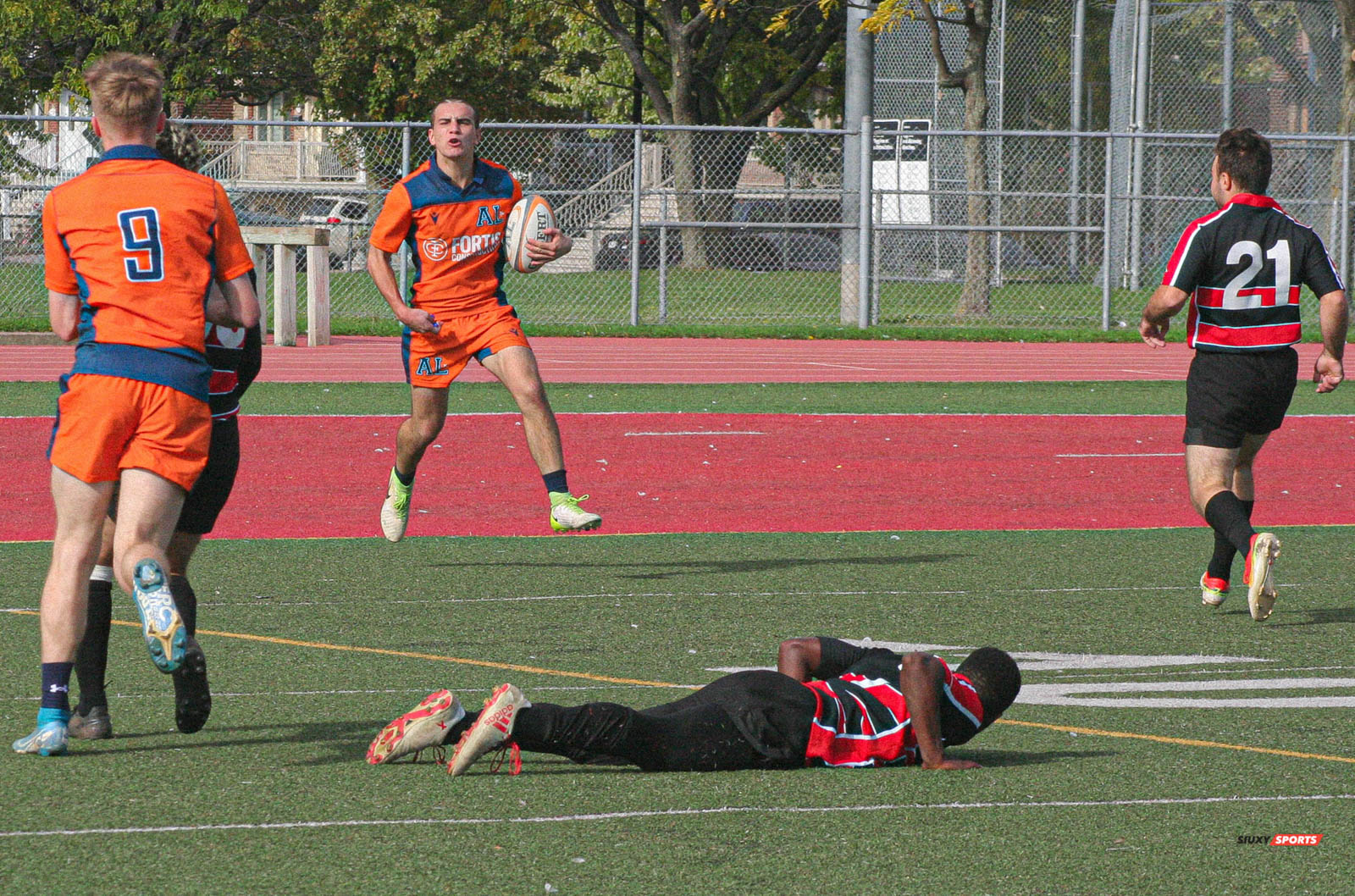 Jules SALVAN - Valery WARREN -  Cégep André Laurendeau - Cégep Vanier - Rugby -  (#ALvsVanier2021M) Photo by:  | Siuxy Sports 2021-10-10