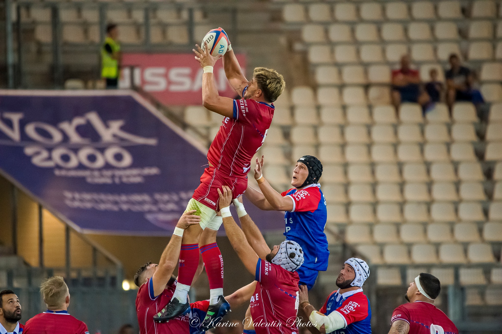 Pierre GAYRAUD - José MADEIRA -  FC Grenoble Rugby - AS Béziers Hérault - Rugby - FC GRENOBLE RUGBY (19) VS (15) AS BÉZIERS HÉRAULT (#FCGvsASBHaou2022) Photo by: Karine Valentin | Siuxy Sports 2022-08-26