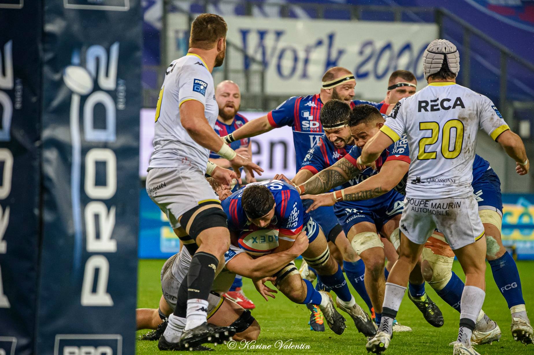 Clément ANCELY - Ilia KAIKATSISHVILI - Jean-Charles ORIOLI -  FC Grenoble Rugby - US Carcassonne - Rugby - FC Grenoble Rugby VS US Carcassonne (#GrenobleCarcassonne2021Mai) Photo by: Karine Valentin | Siuxy Sports 2021-05-06