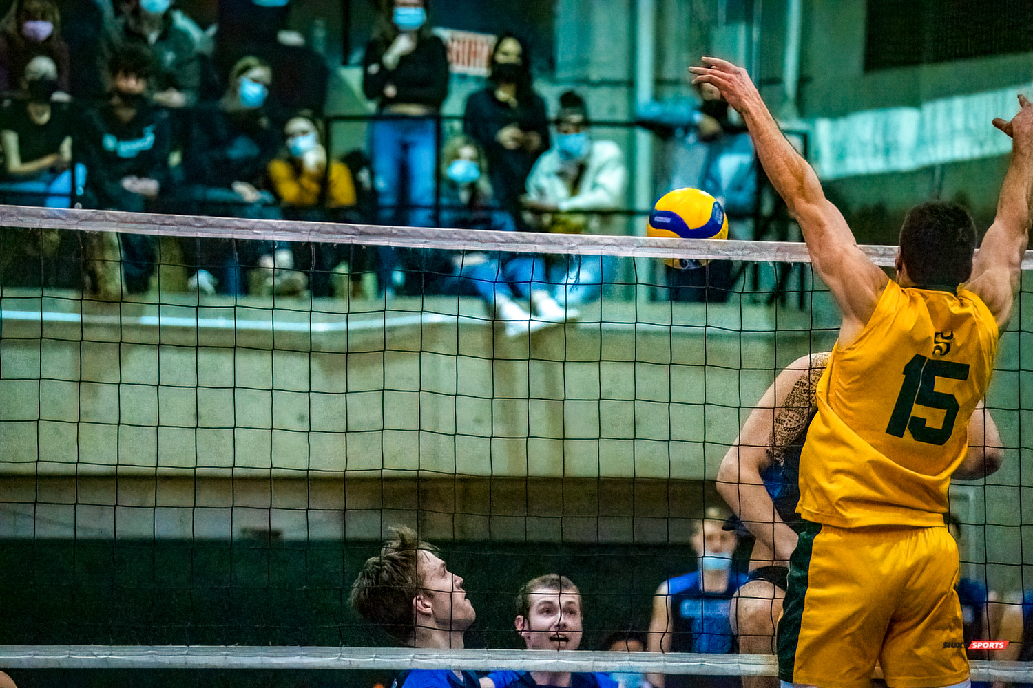 Raphaël VIENS -  Université de Montréal - Université de Sherbrooke - Volleyball - Université de Sherbrooke (3) vs Université de Montréal (1) - Final 1 2022 (#VertOrVsCarabinsFinal1M) Photo by:  | Siuxy Sports 2022-03-19