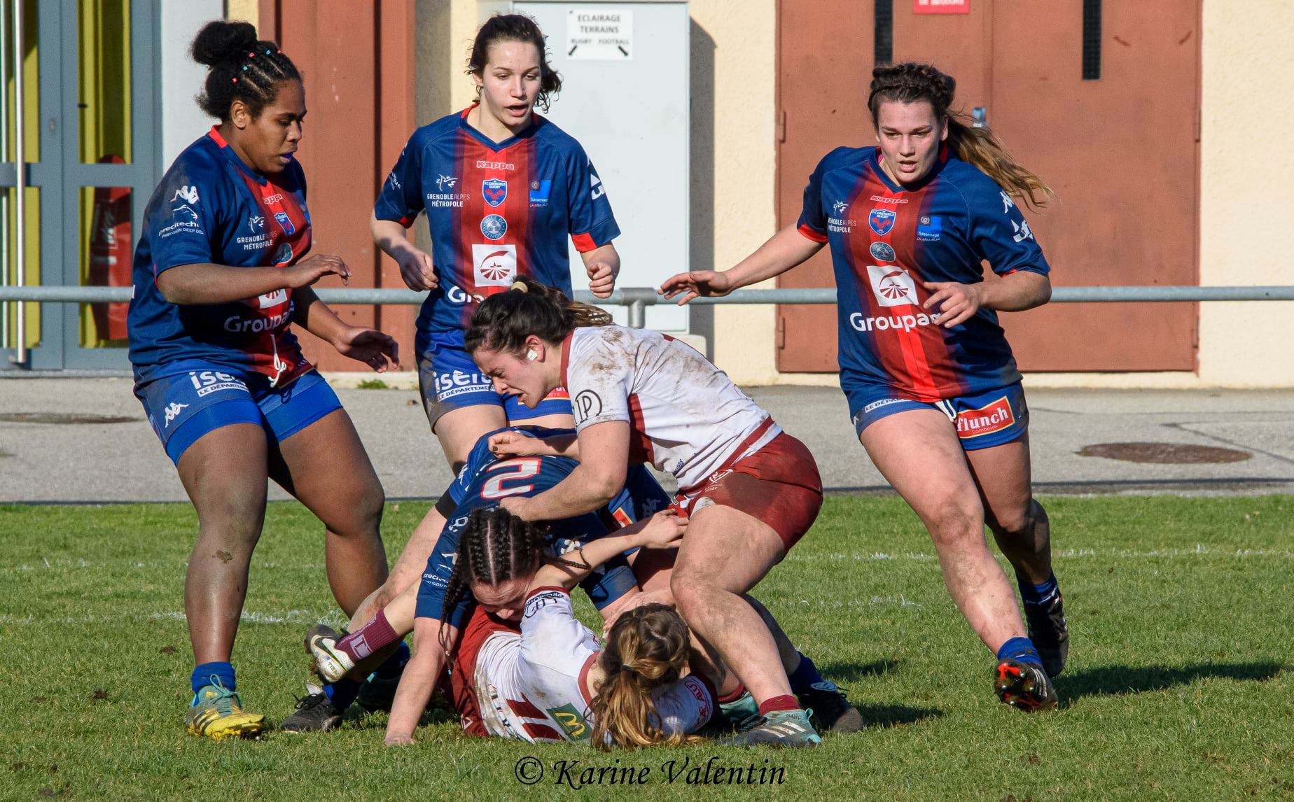 Makarita BALEINAGODO - Lorette JACQUOT -  FC Grenoble Rugby - Stade Bordelais - Rugby - FC Grenoble VS Stade Bordelais (#GrenobleSBordelais2021jan) Photo by: Karine Valentin | Siuxy Sports 2021-01-31