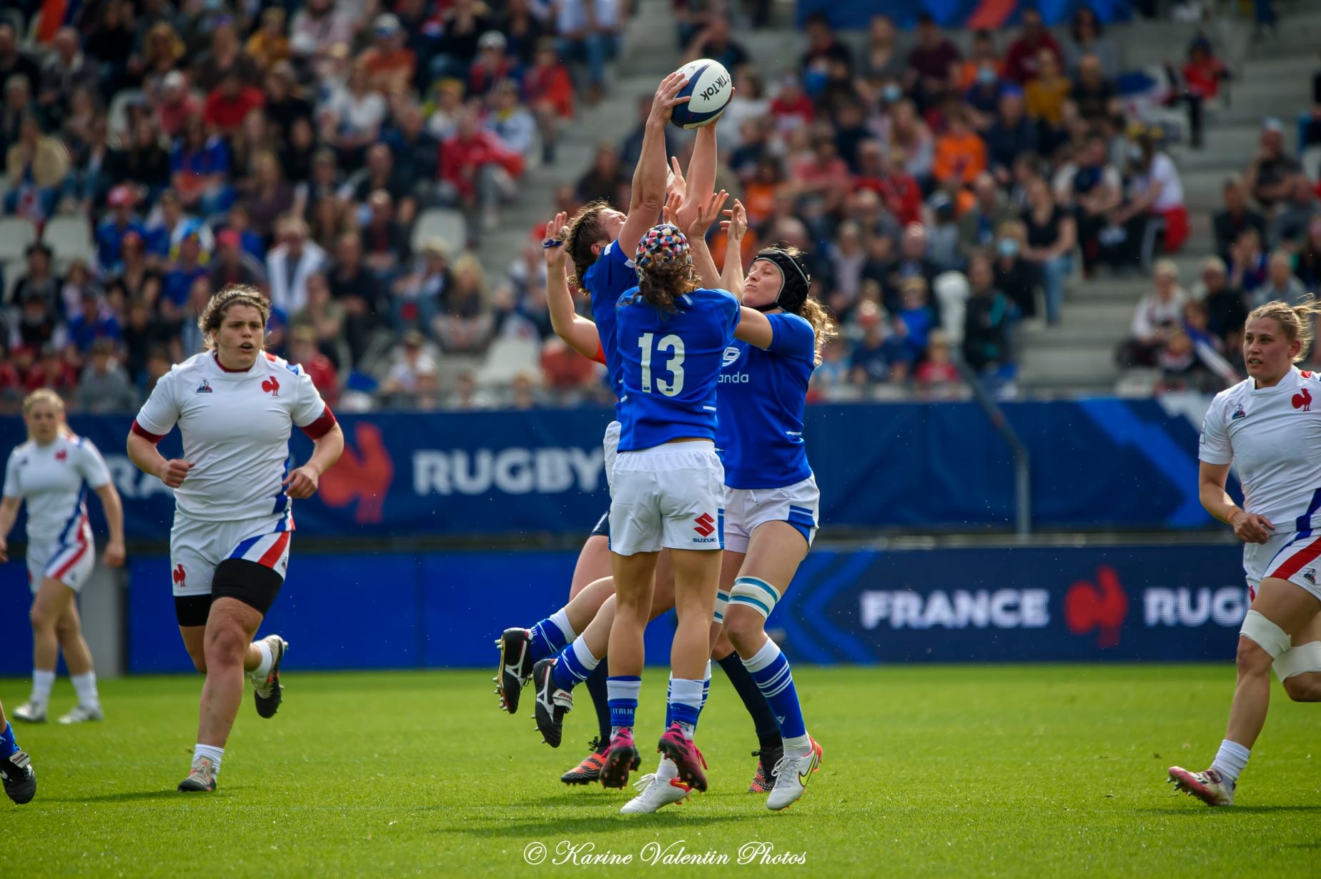  Équipe de France de rugby à XV - Nazionale di rugby a 15 dell'Italia - Rugby - France (39) vs Italie (6) - 6N fém. (#FranceVsItalie6Nfem2022) Photo by: Karine Valentin | Siuxy Sports 2022-03-27