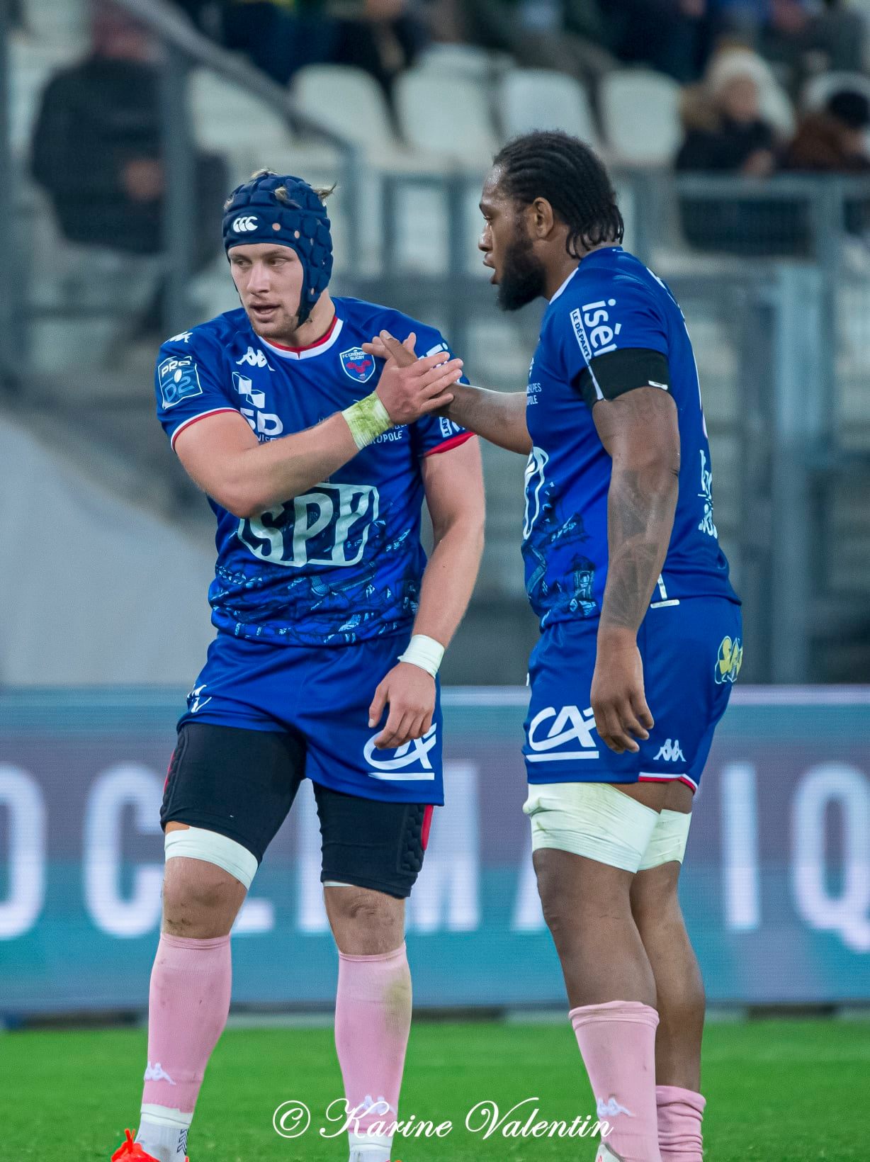 Antonin BERRUYER - Levi DOUGLAS -  FC Grenoble Rugby -  - Rugby - FC Grenoble Rugby vs. AS Béziers Hérault (#FCGvsASBHoct2021) Photo by: Karine Valentin | Siuxy Sports 2021-10-15